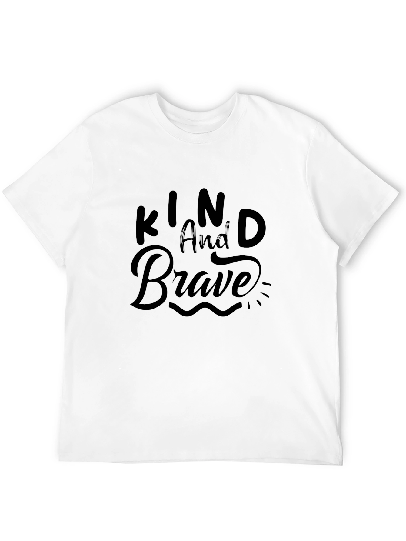 Kind and Brave Black Graphic Tee