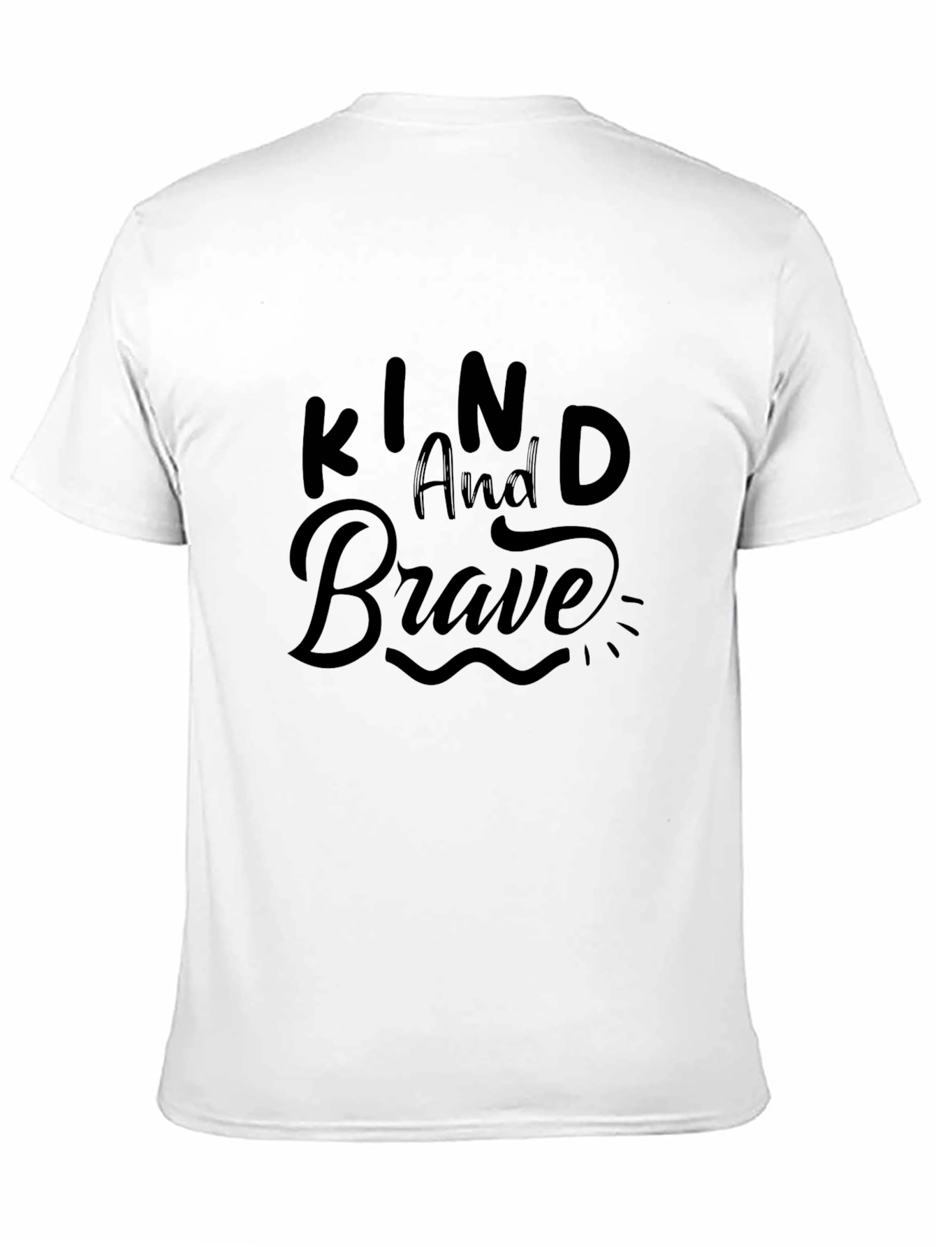 Kind and Brave Black Graphic Tee