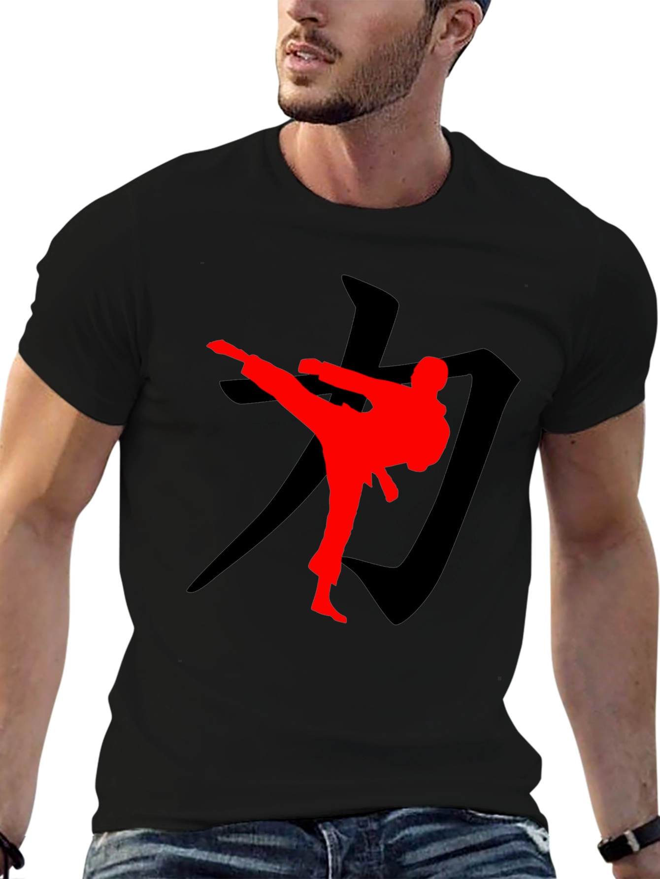 Karate Kick Graphic T-Shirt - Stylish Martial Arts Tee