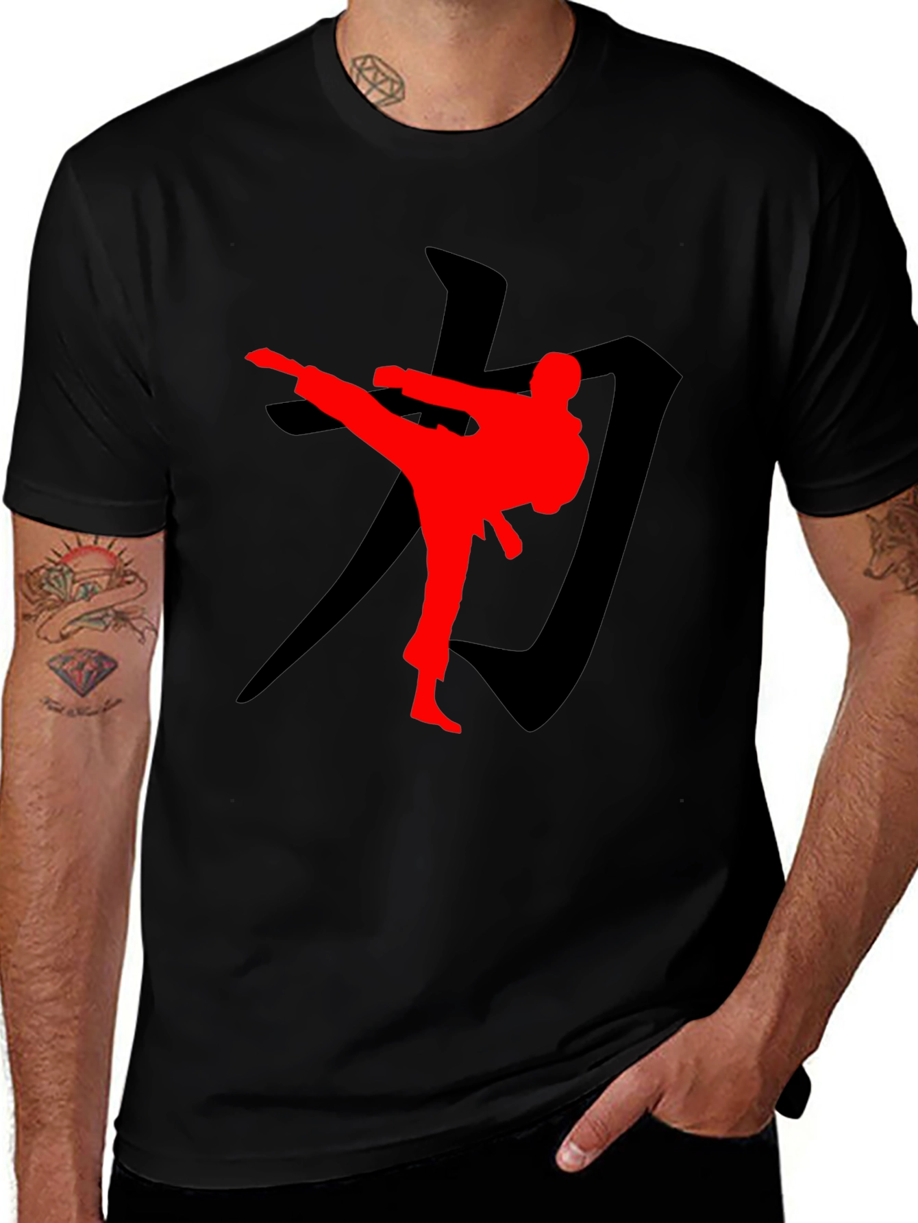 Karate Kick Graphic T-Shirt - Stylish Martial Arts Tee