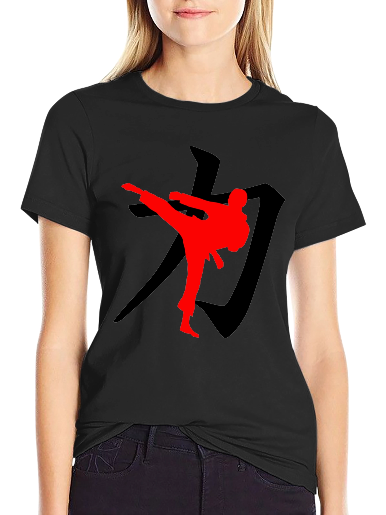 Karate Kick Graphic T-Shirt - Stylish Martial Arts Tee