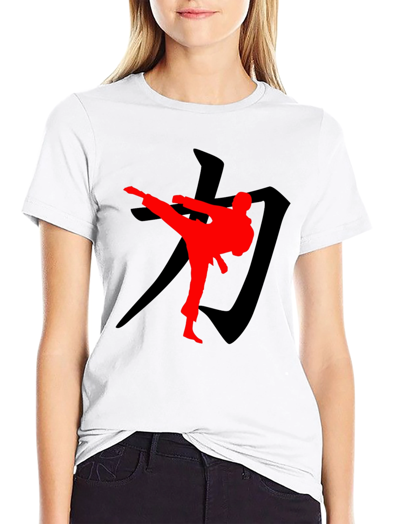 Karate Kick Graphic T-Shirt - Stylish Martial Arts Tee