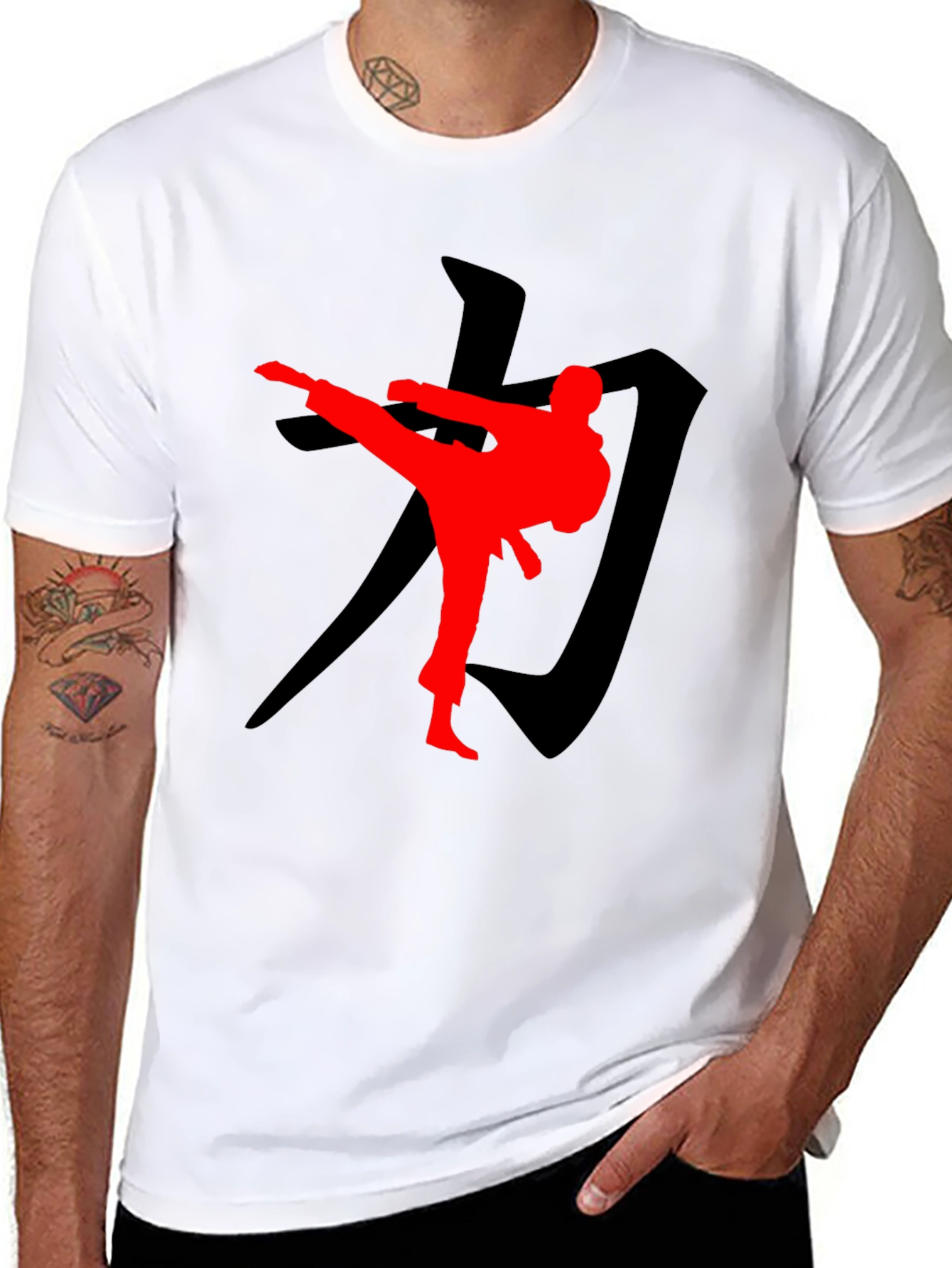 Karate Kick Graphic T-Shirt - Stylish Martial Arts Tee