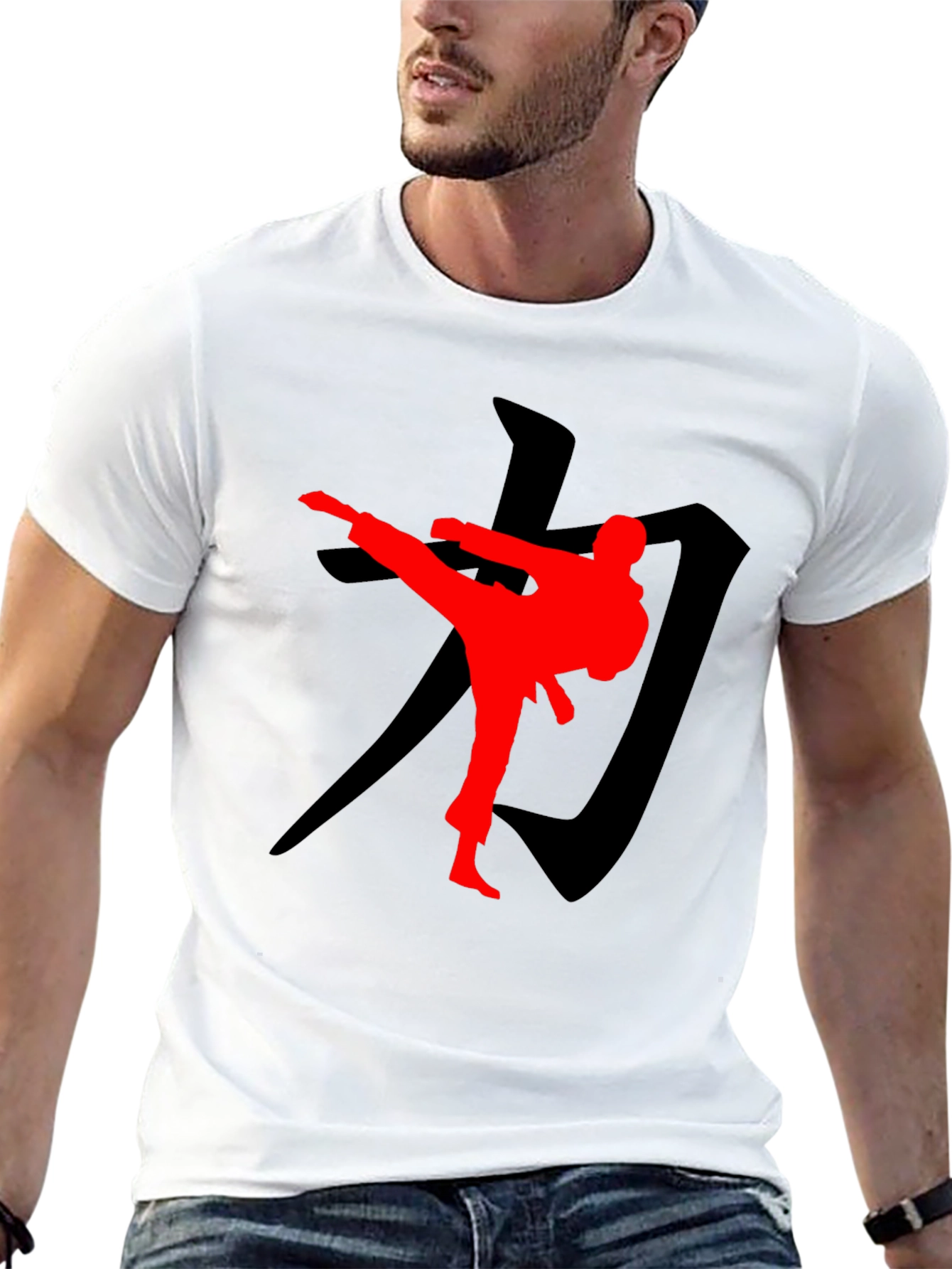 Karate Kick Graphic T-Shirt - Stylish Martial Arts Tee