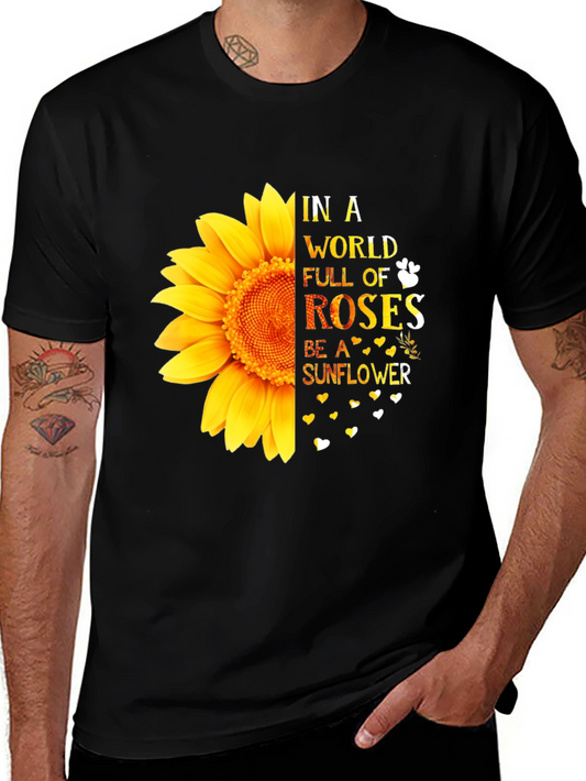 Sunflower Graphic Tee - Inspirational Quote Shirt