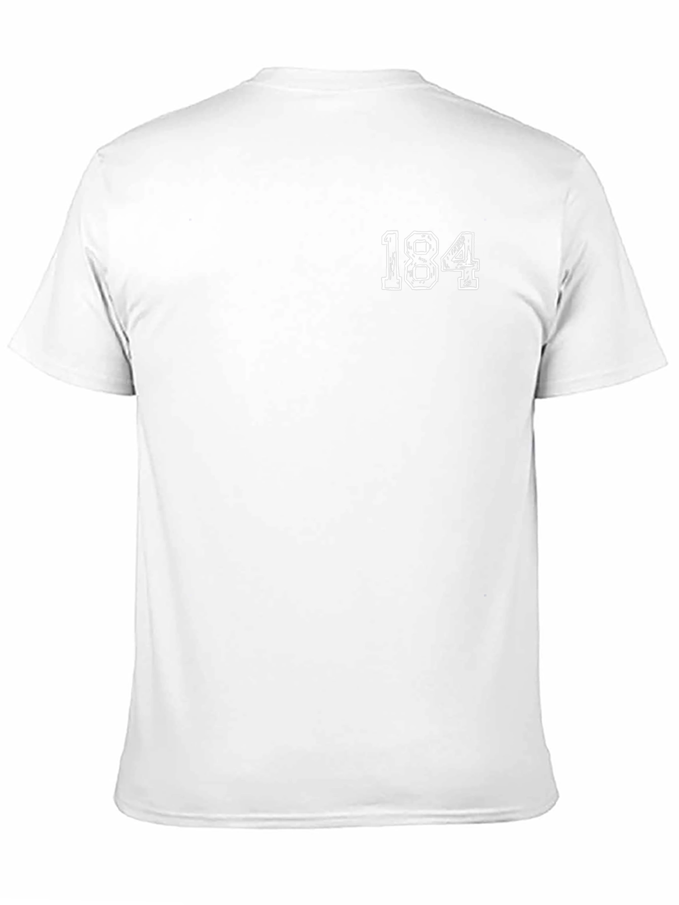 Mens Black T-Shirt with 184 Graphic