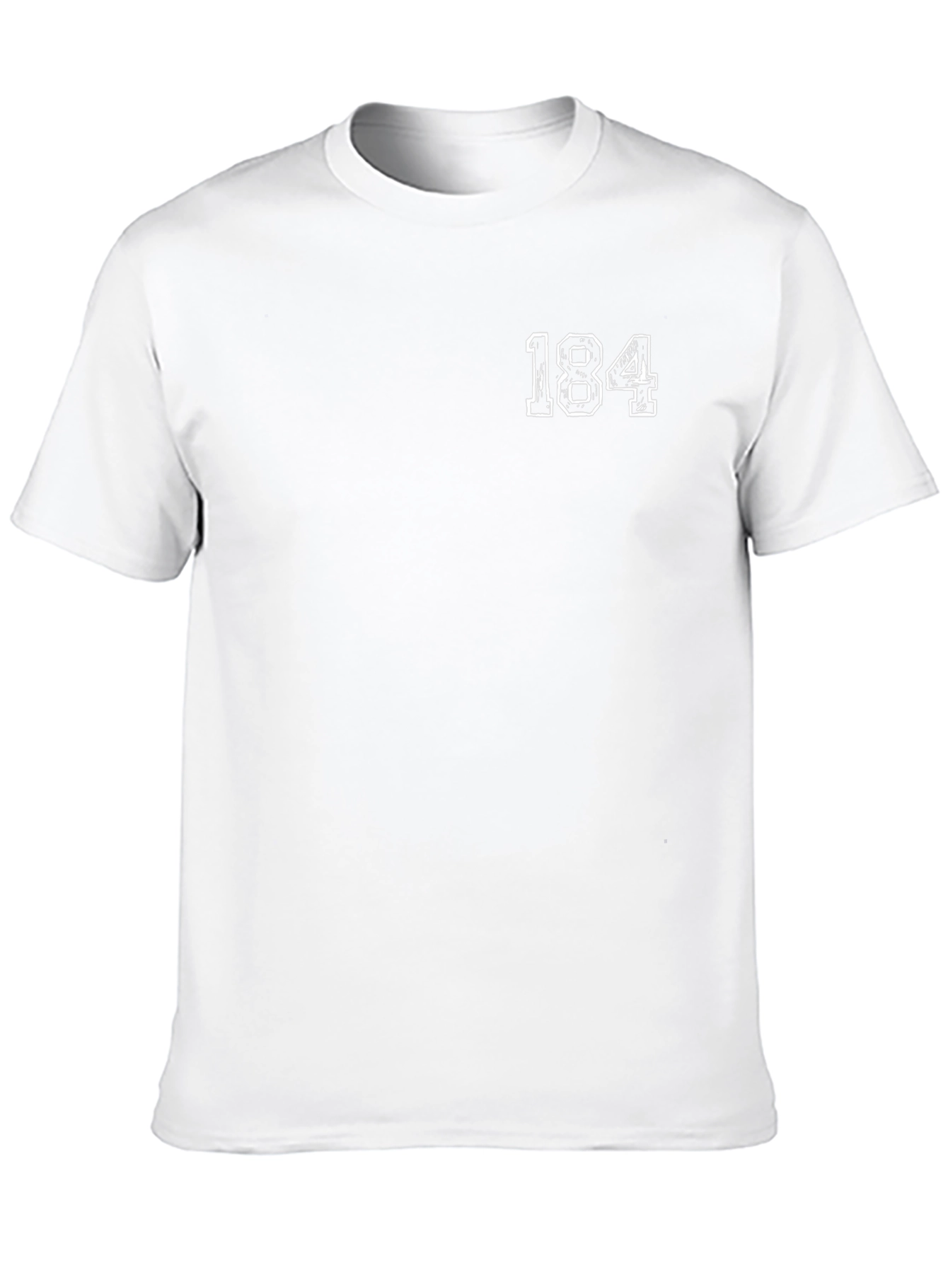 Mens Black T-Shirt with 184 Graphic