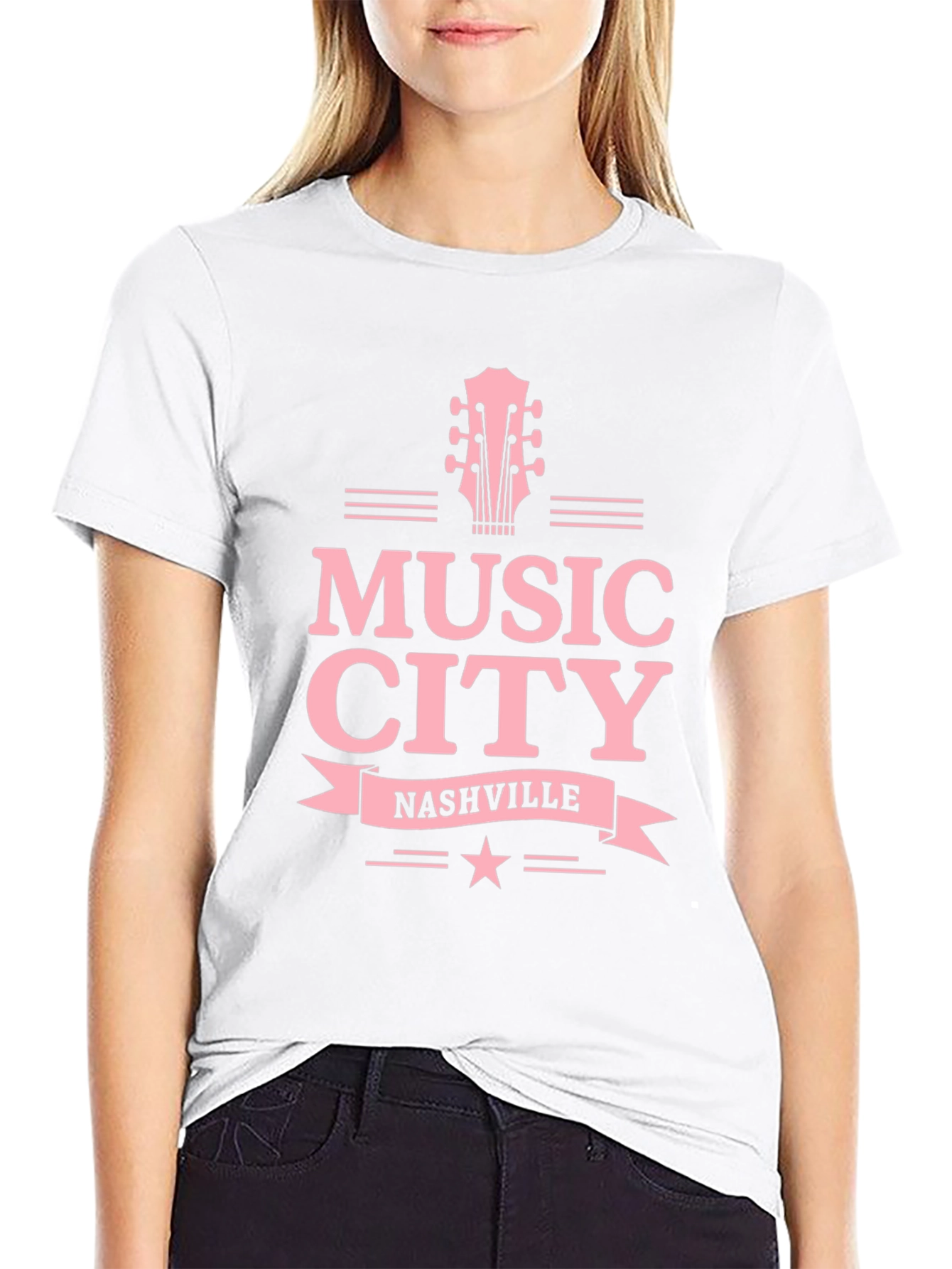 Music City Nashville Guitar Graphic Tee