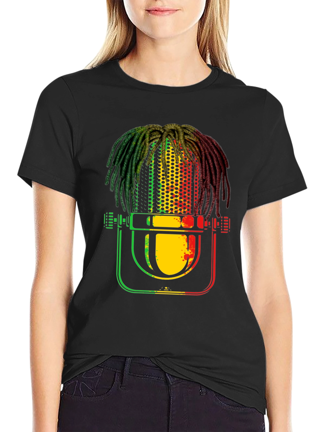 Rasta Microphone T-Shirt - Reggae Music Tee