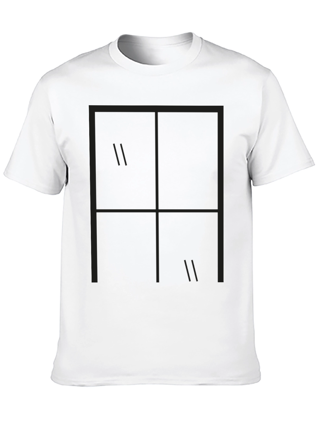 Minimalist Window Pane Graphic Tee - Black