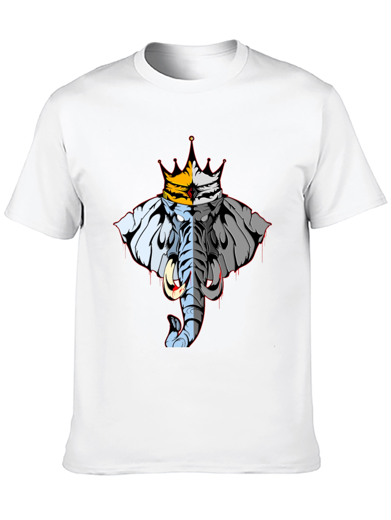 King Elephant Graphic Tee - Unique Design Black T-Shirt