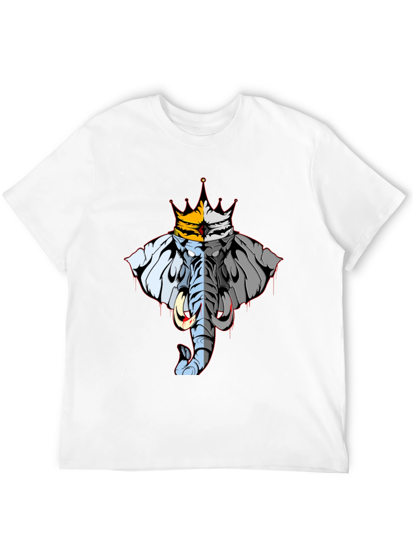 King Elephant Graphic Tee - Unique Design Black T-Shirt