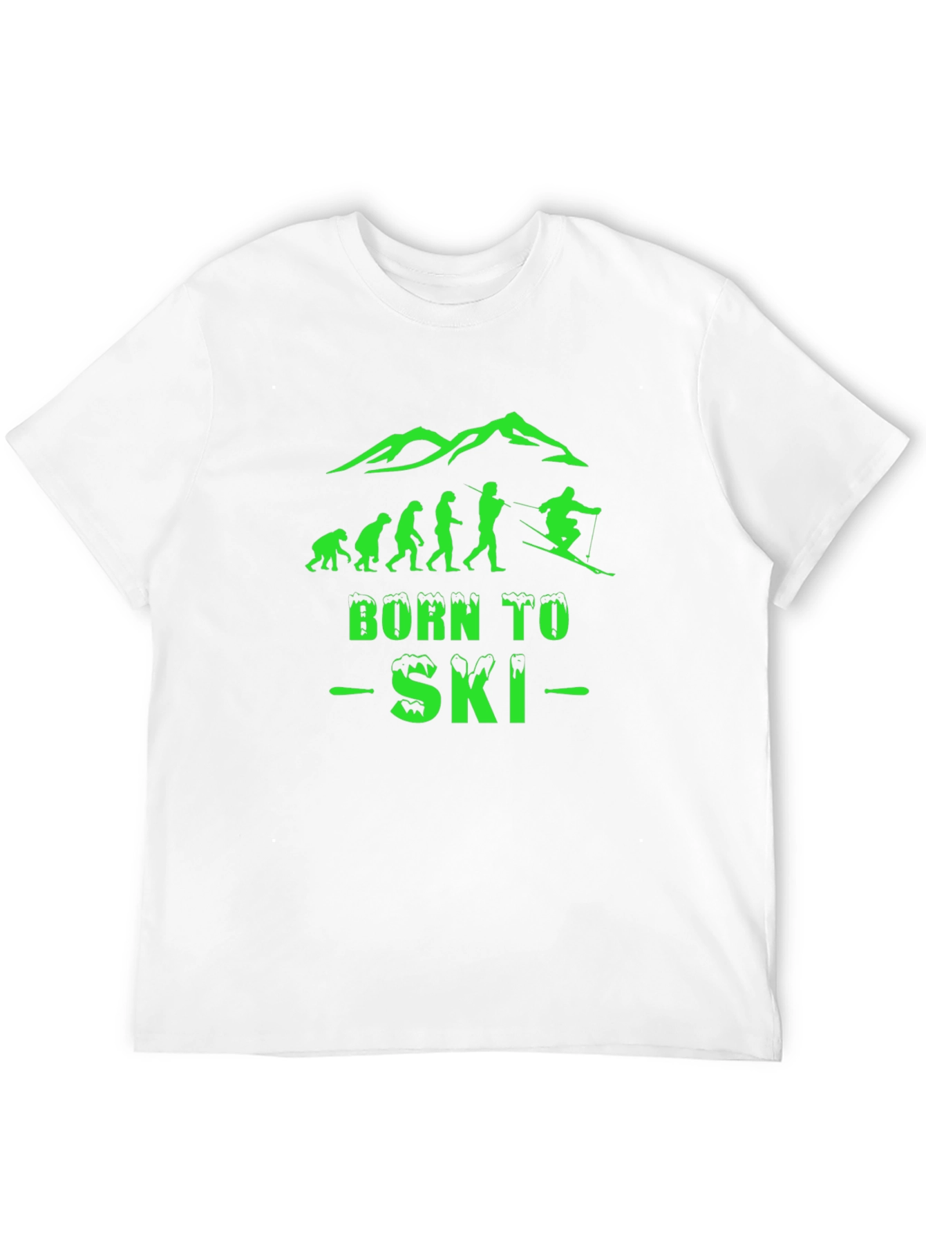 Born To Ski Black Graphic T-Shirt