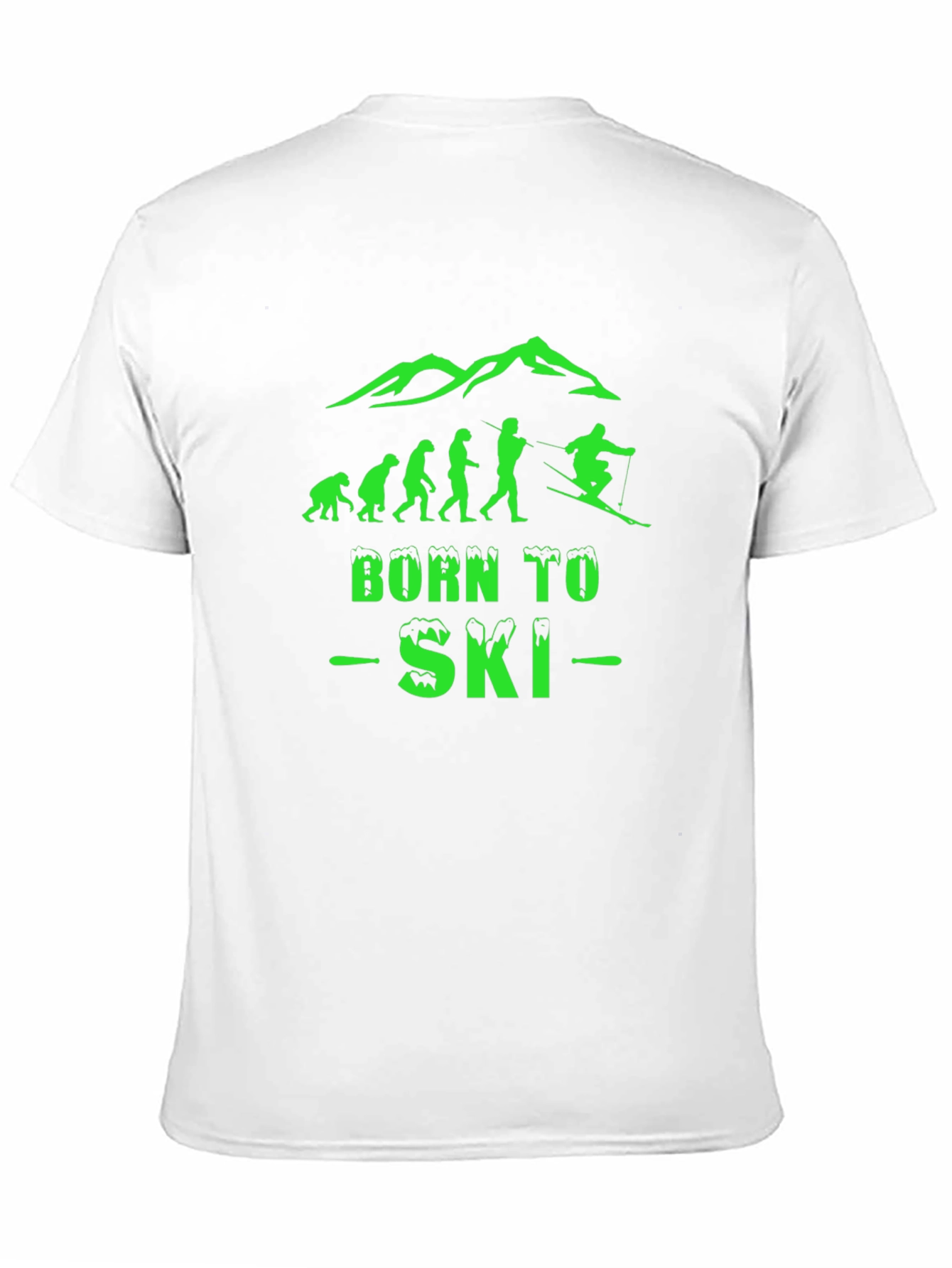 Born To Ski Black Graphic T-Shirt
