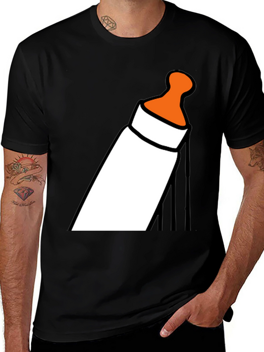 Baby Bottle Graphic T-Shirt - Funny Novelty Tee