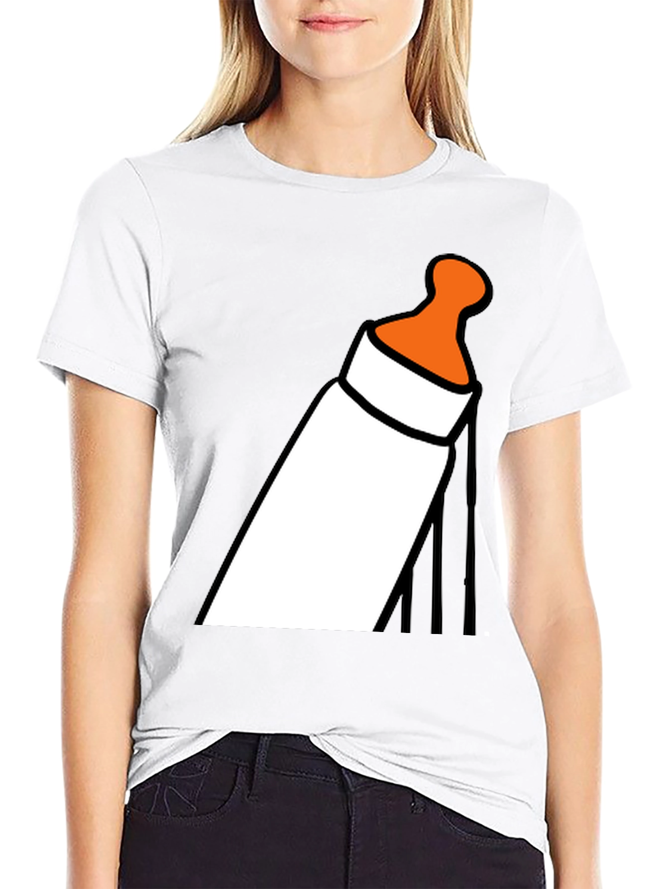Baby Bottle Graphic T-Shirt - Funny Novelty Tee