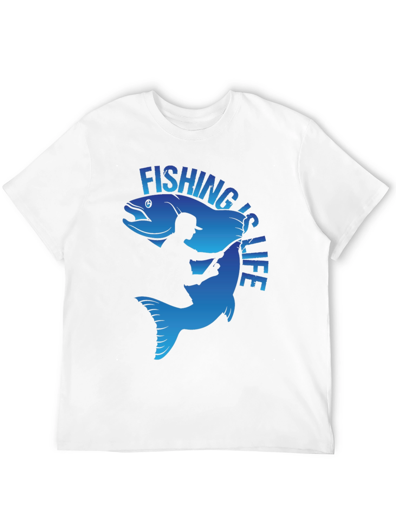 Fishing is Life Graphic T-Shirt - Black