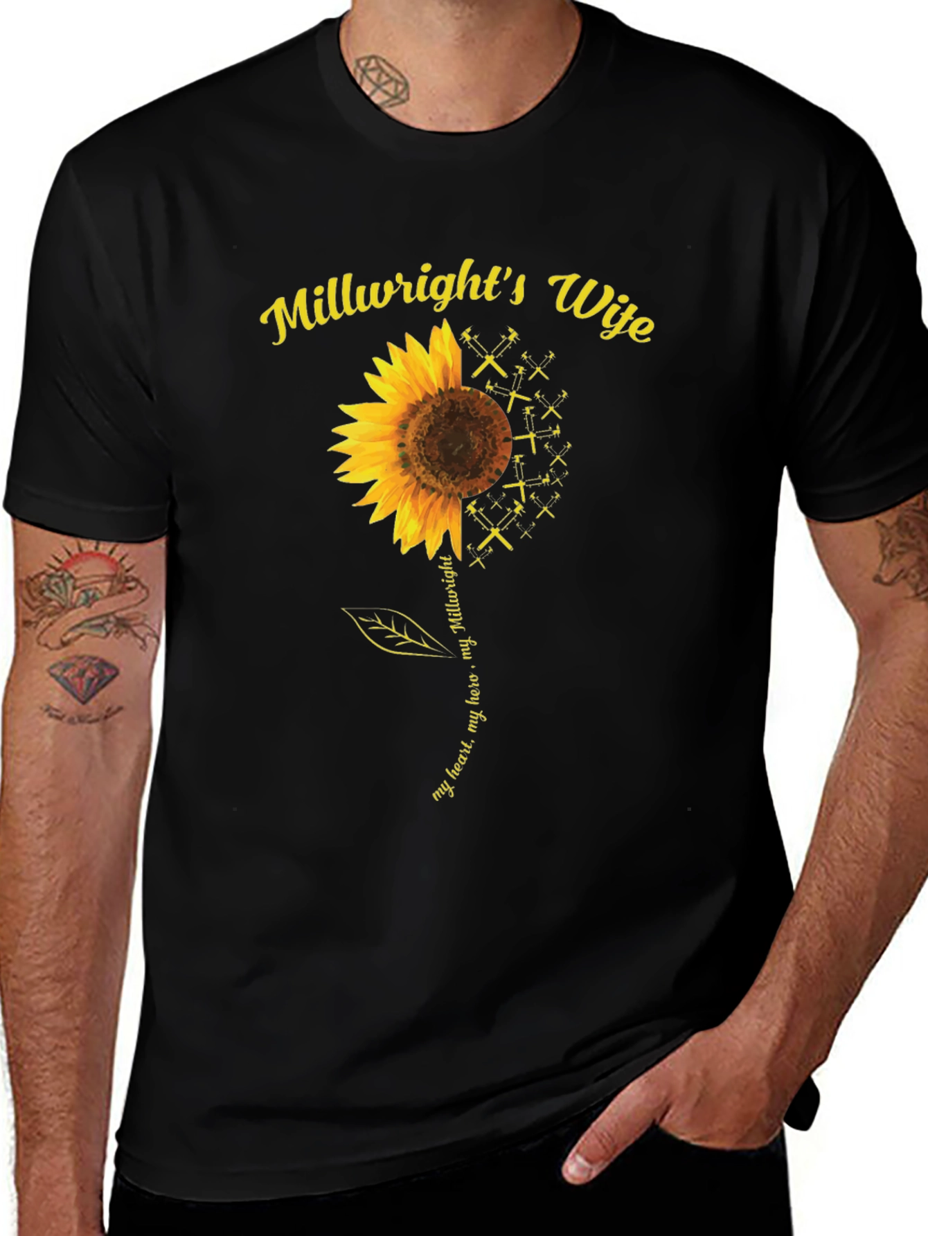 Millwrights Wife Sunflower Graphic Tee