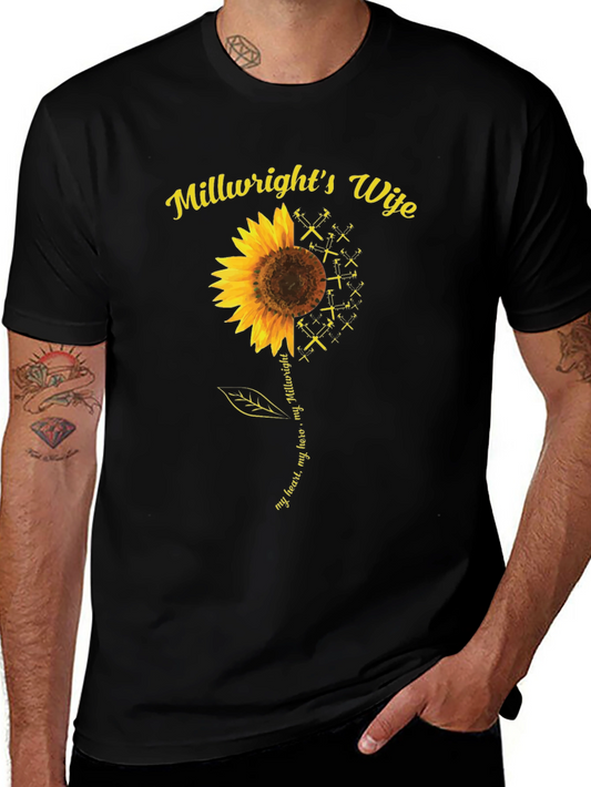 Millwrights Wife Sunflower Graphic Tee