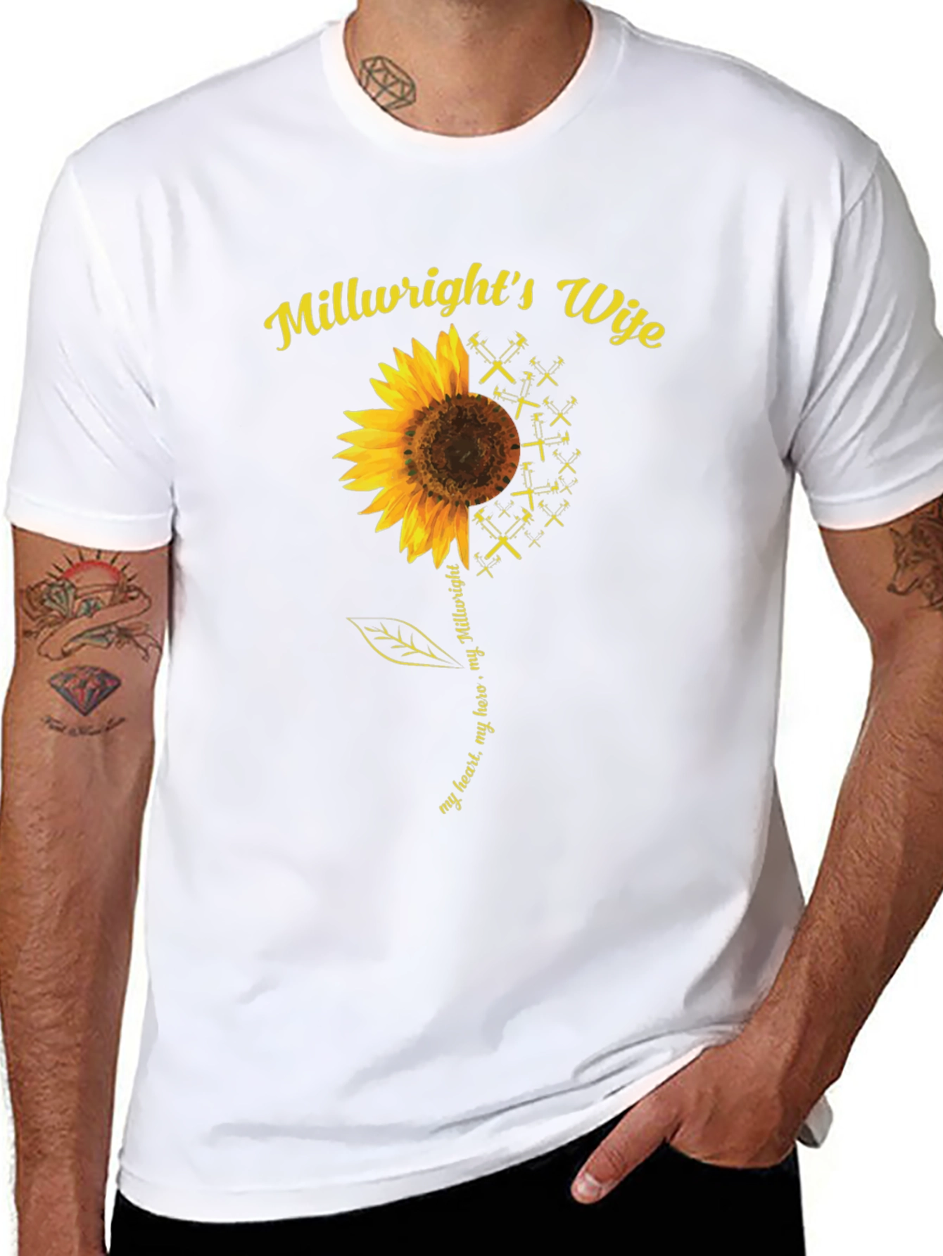 Millwrights Wife Sunflower Graphic Tee