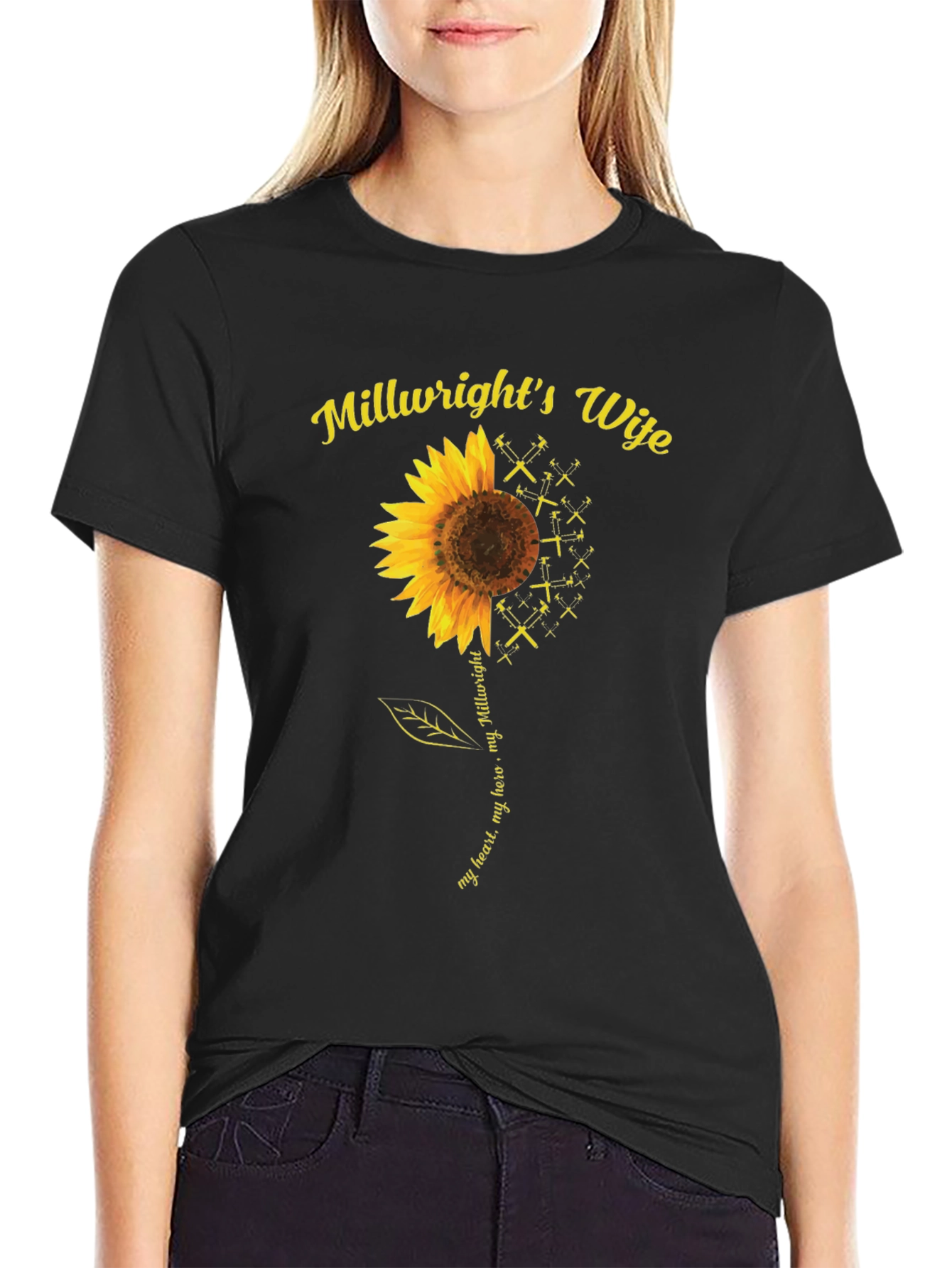 Millwrights Wife Sunflower Graphic Tee