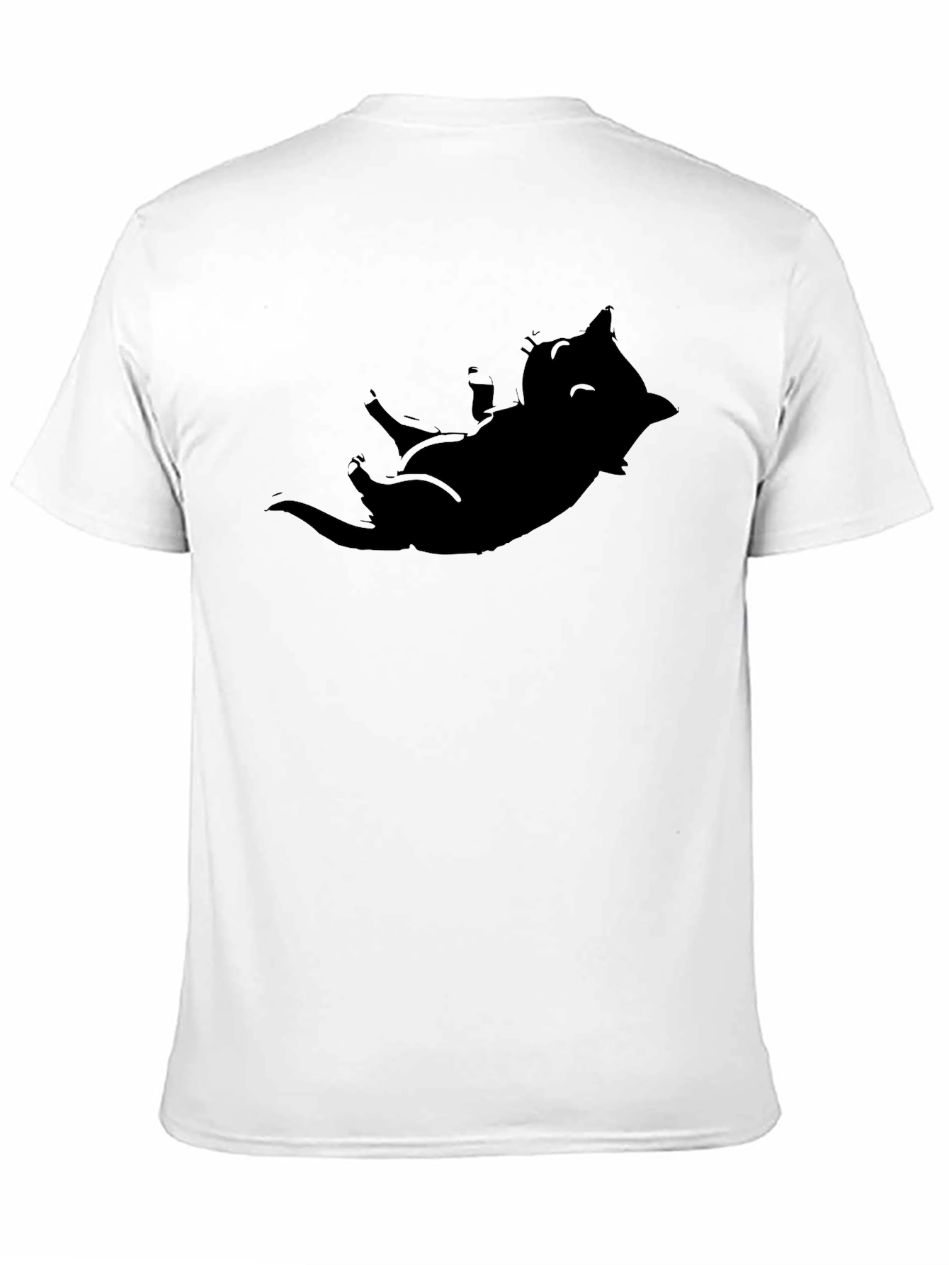 Cool Cat Silhouette Tee - Black