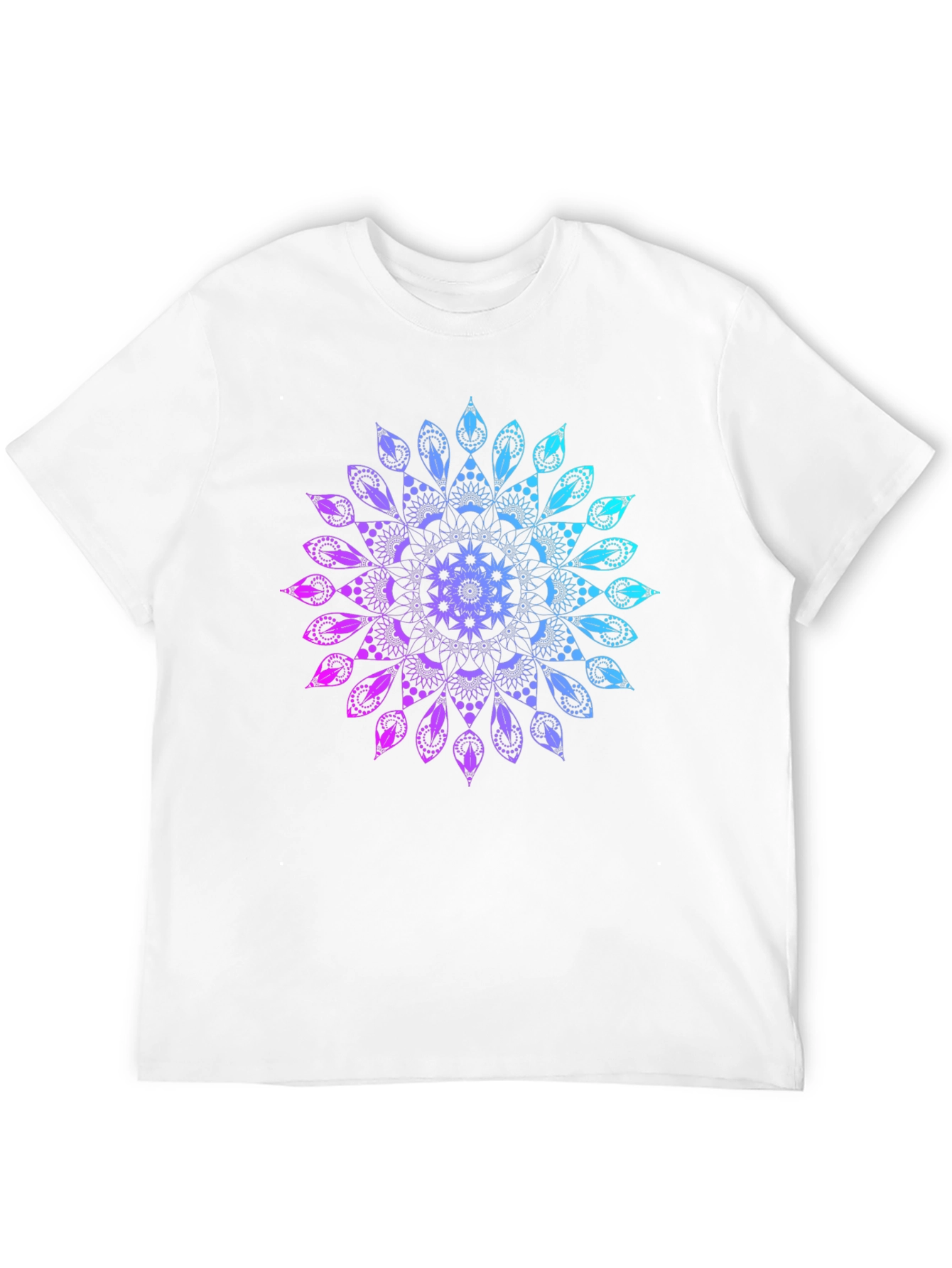 Mandala Gradient Graphic Black T-Shirt