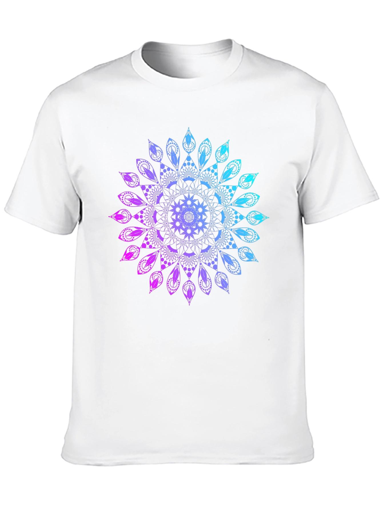 Mandala Gradient Graphic Black T-Shirt