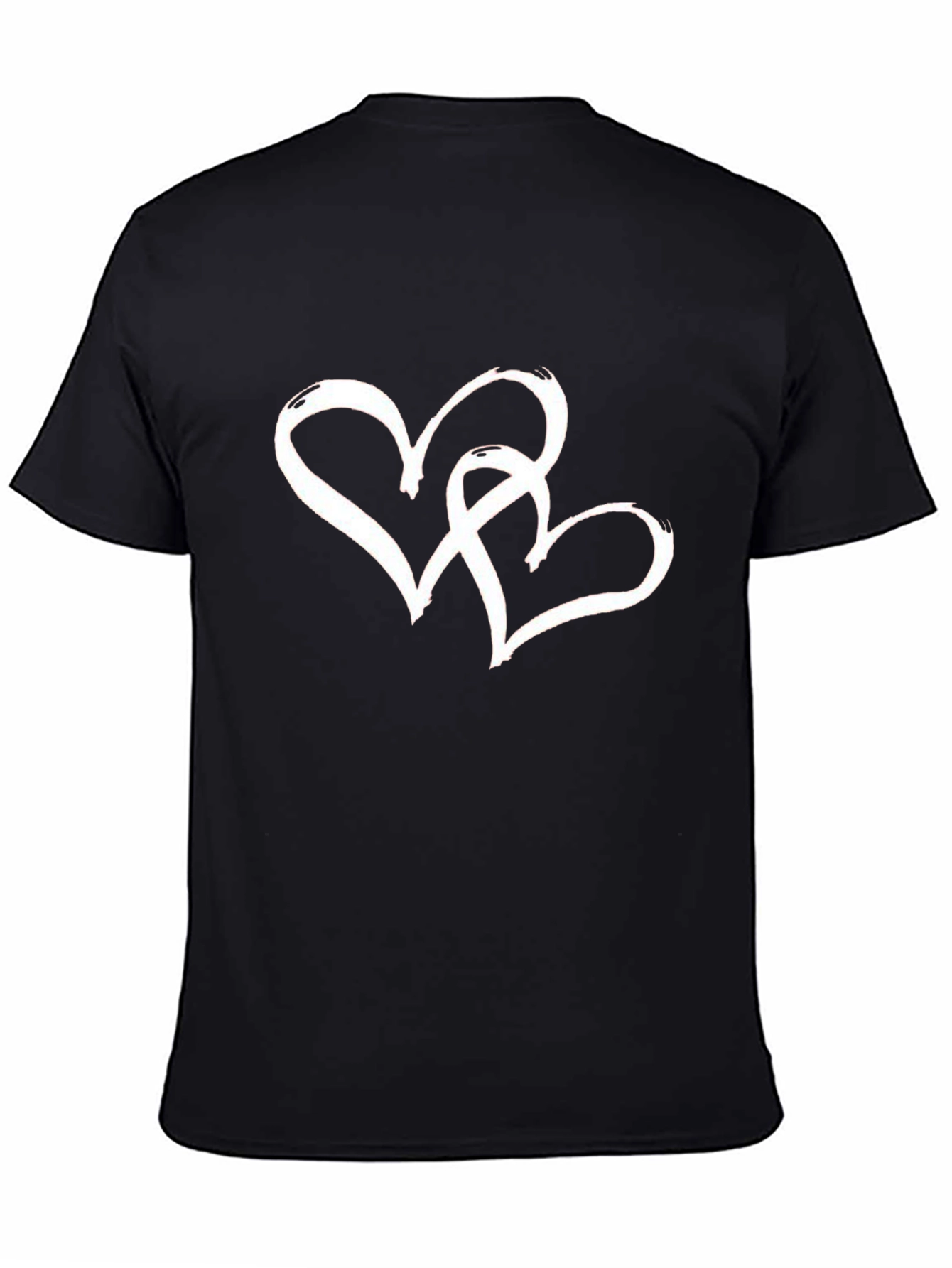 Heart Intertwined Graphic T-Shirt - Black
