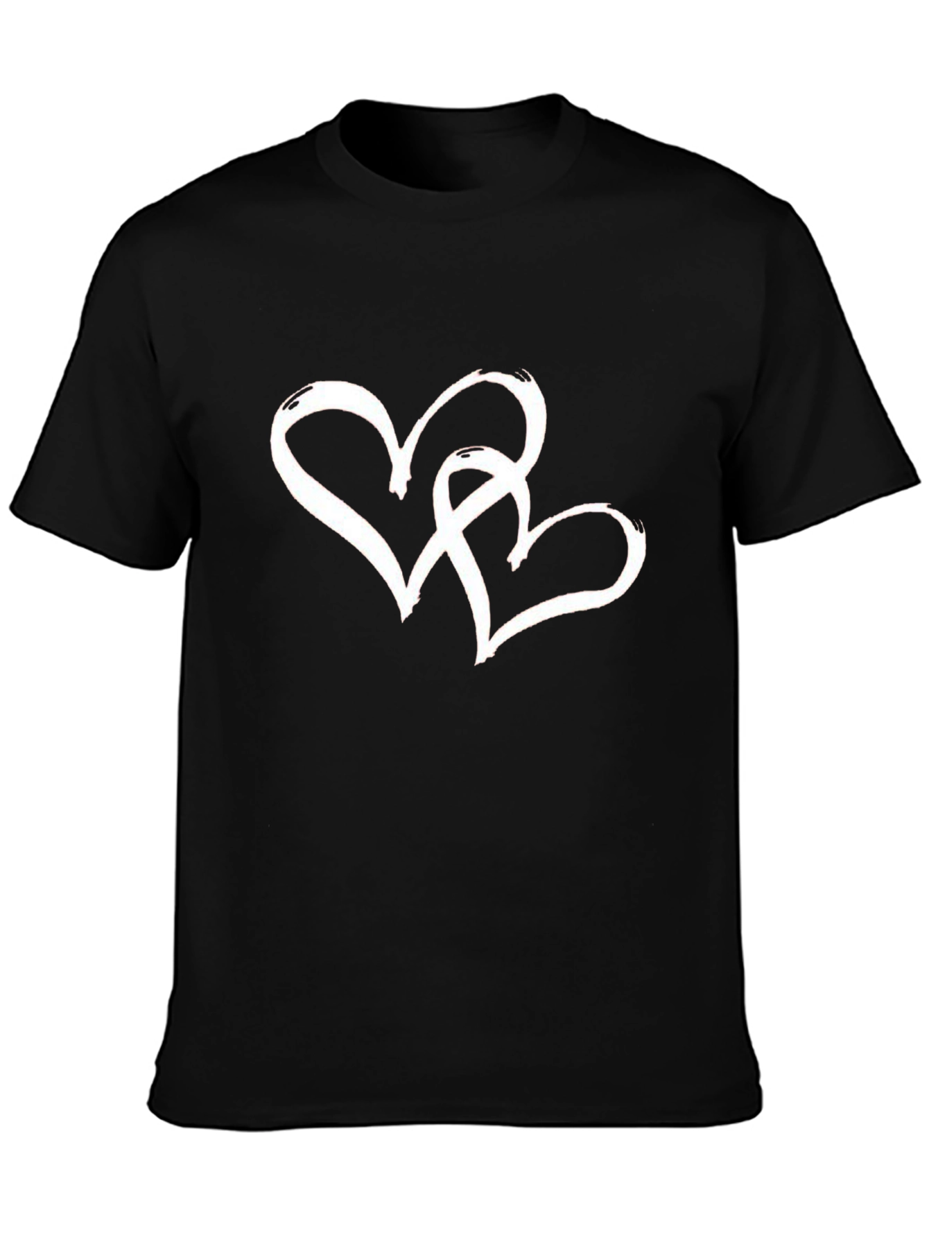 Heart Intertwined Graphic T-Shirt - Black