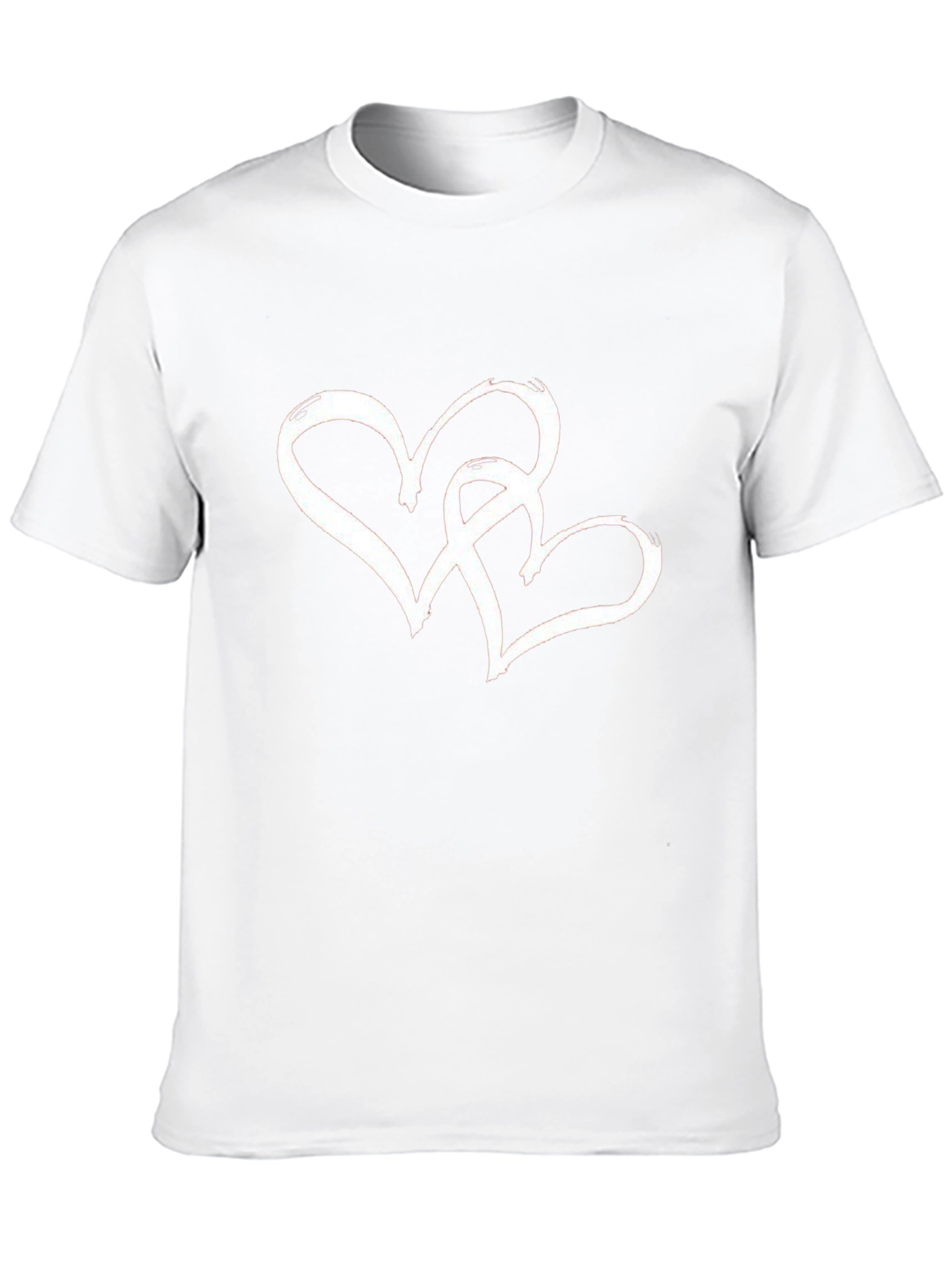 Heart Intertwined Graphic T-Shirt - Black