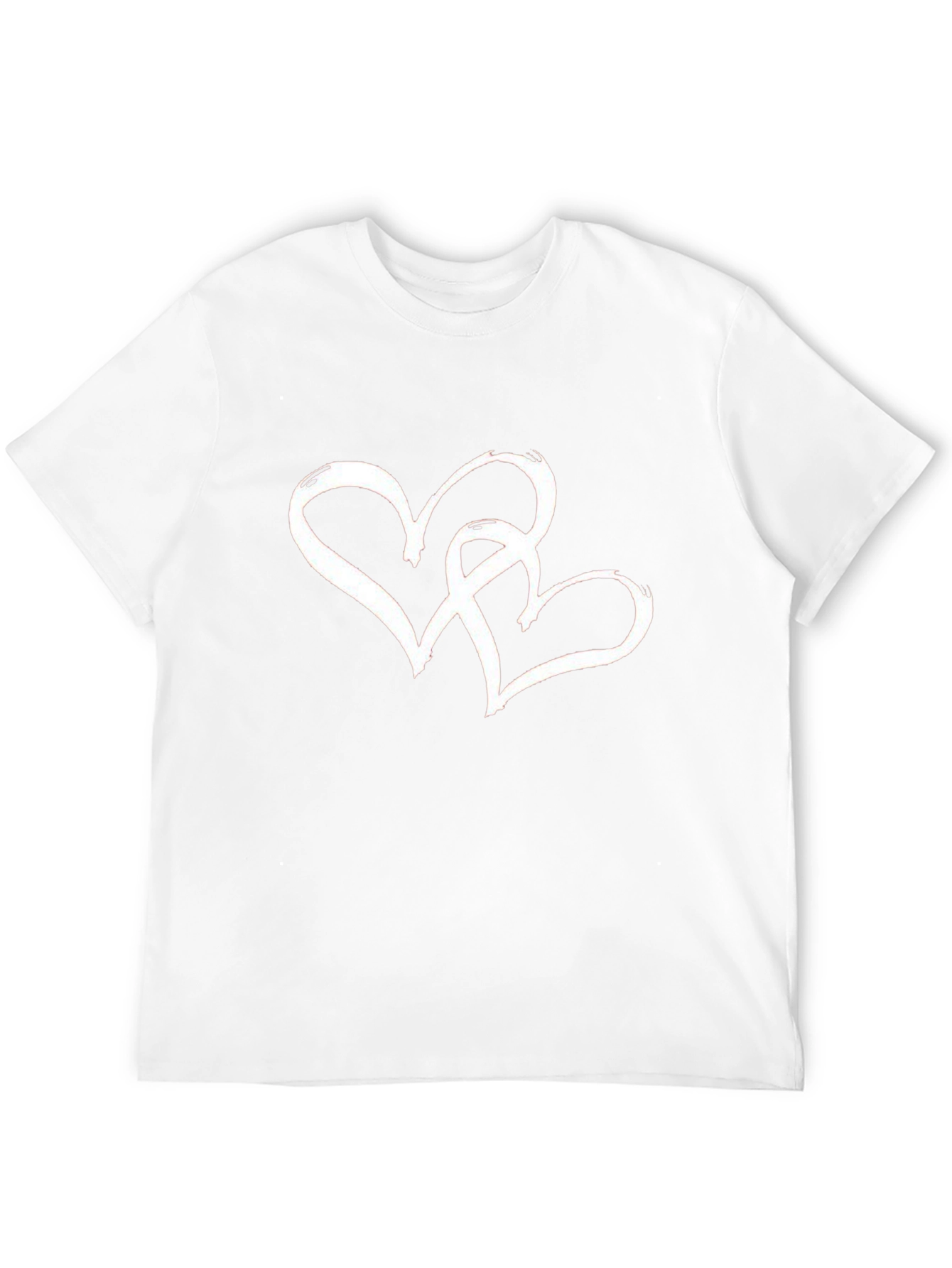 Heart Intertwined Graphic T-Shirt - Black