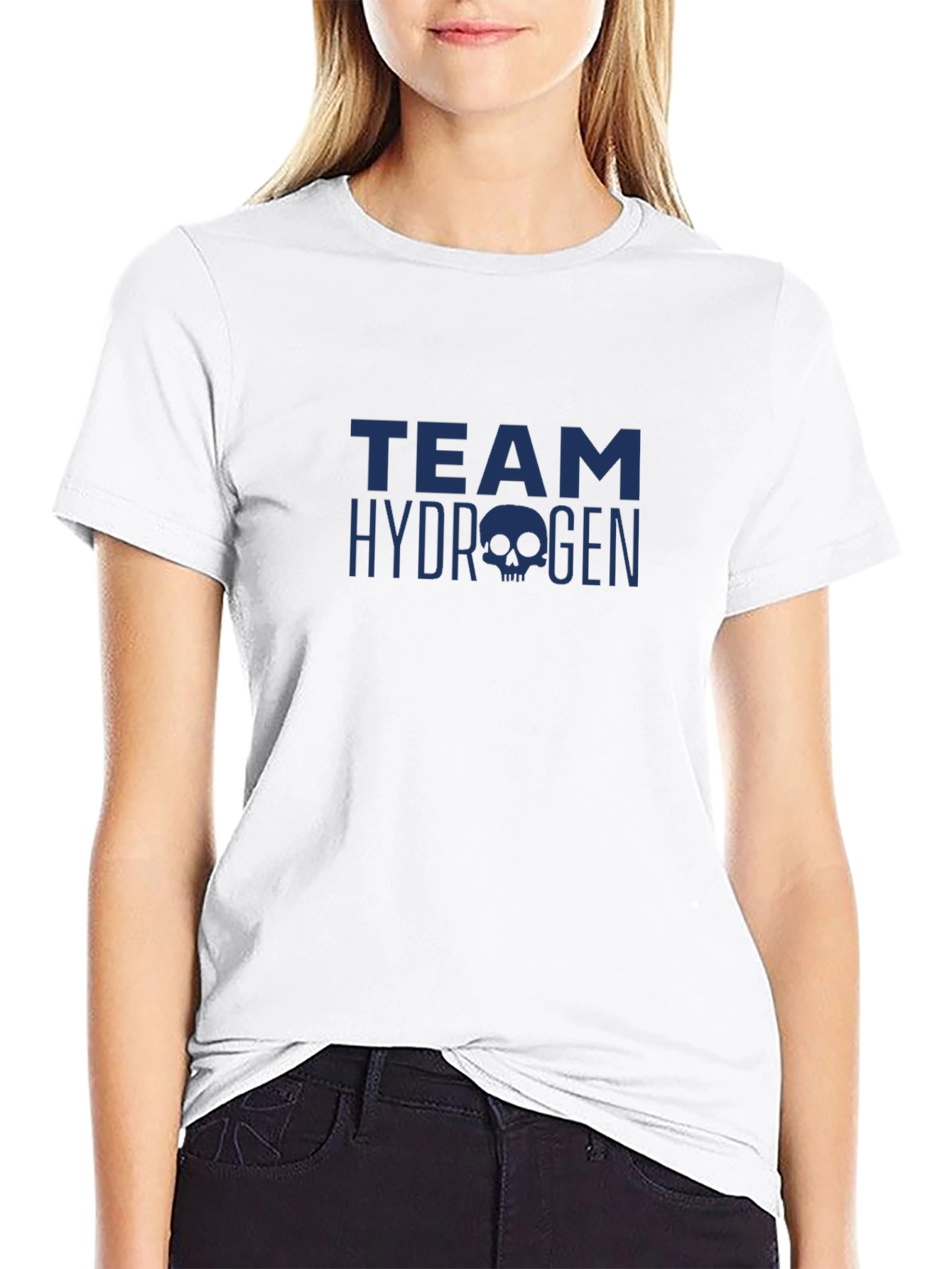 Team Hydrogen Skull Graphic Black T-Shirt