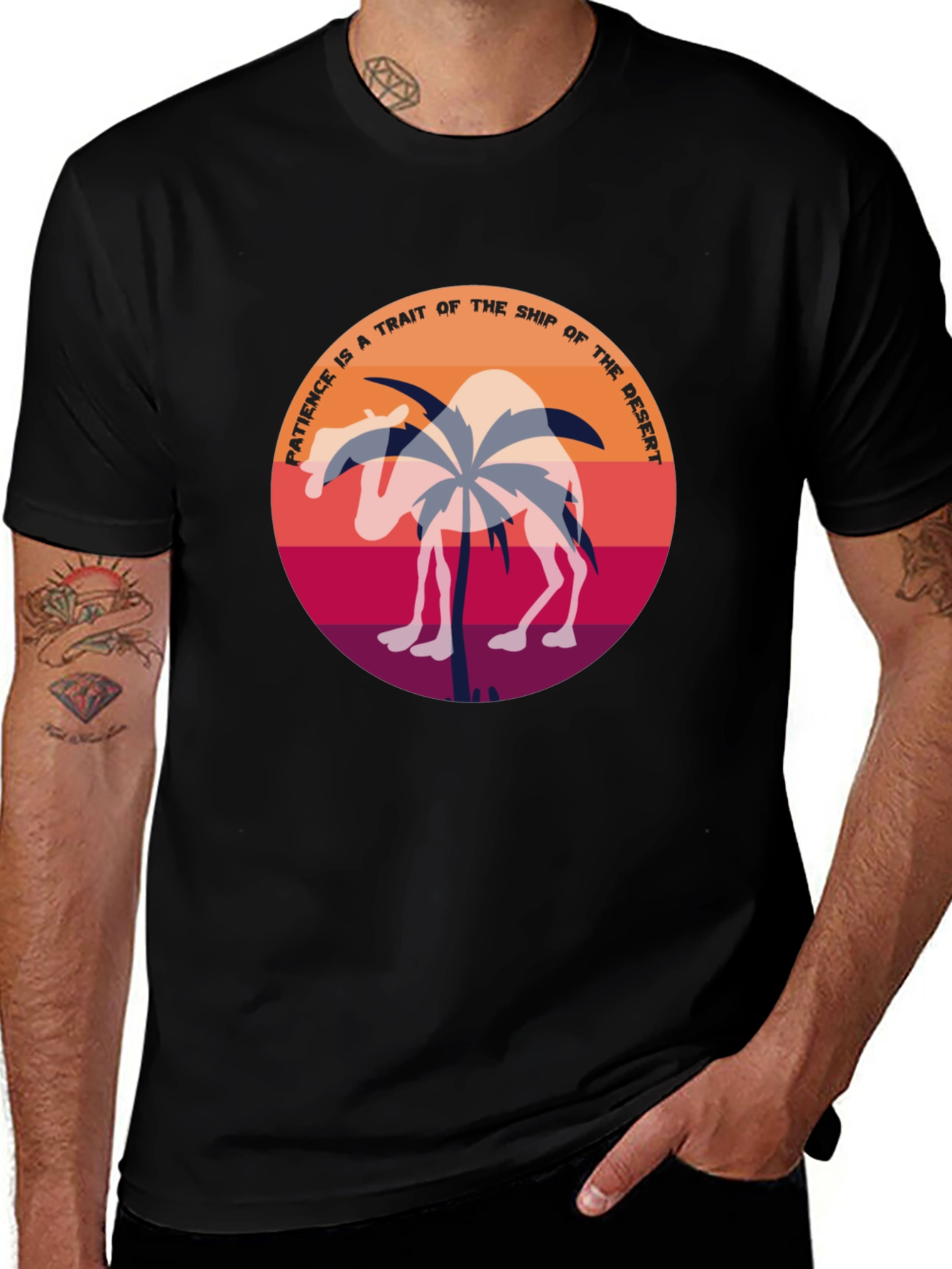 Patience Desert Camel T-Shirt - Unique Graphic Tee