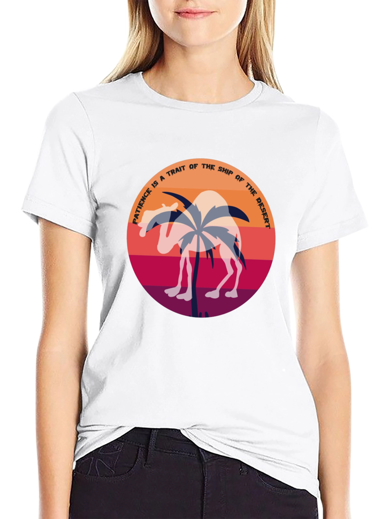Patience Desert Camel T-Shirt - Unique Graphic Tee