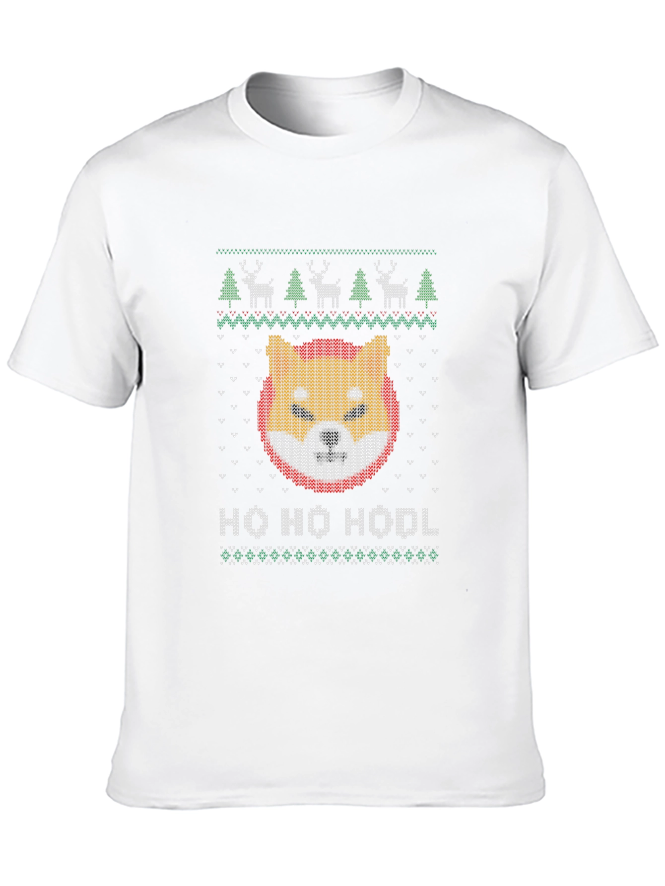 Shiba Inu HODL Ugly Christmas Sweater T-Shirt