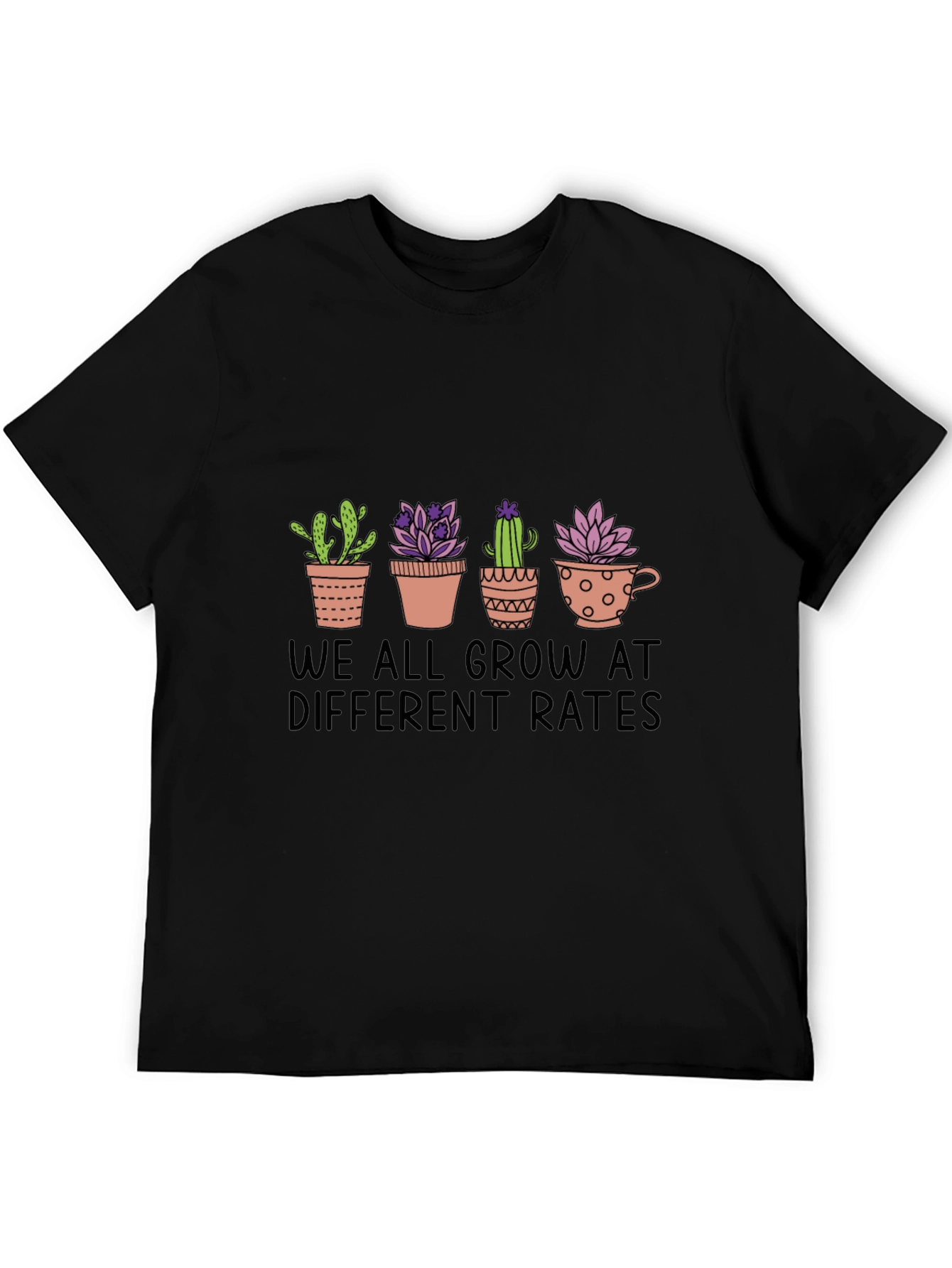 Cactus Potted Plant Graphic Print T-Shirt