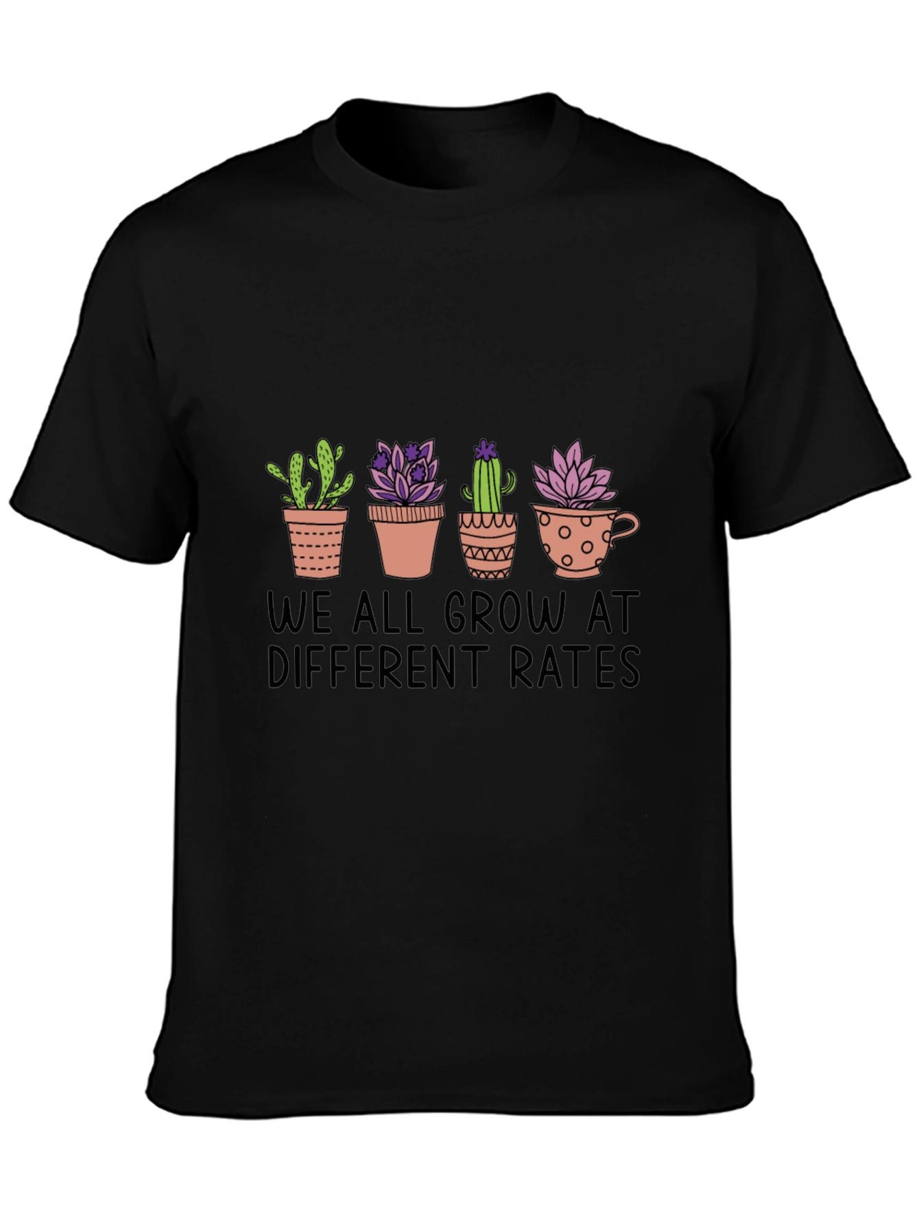 Cactus Potted Plant Graphic Print T-Shirt
