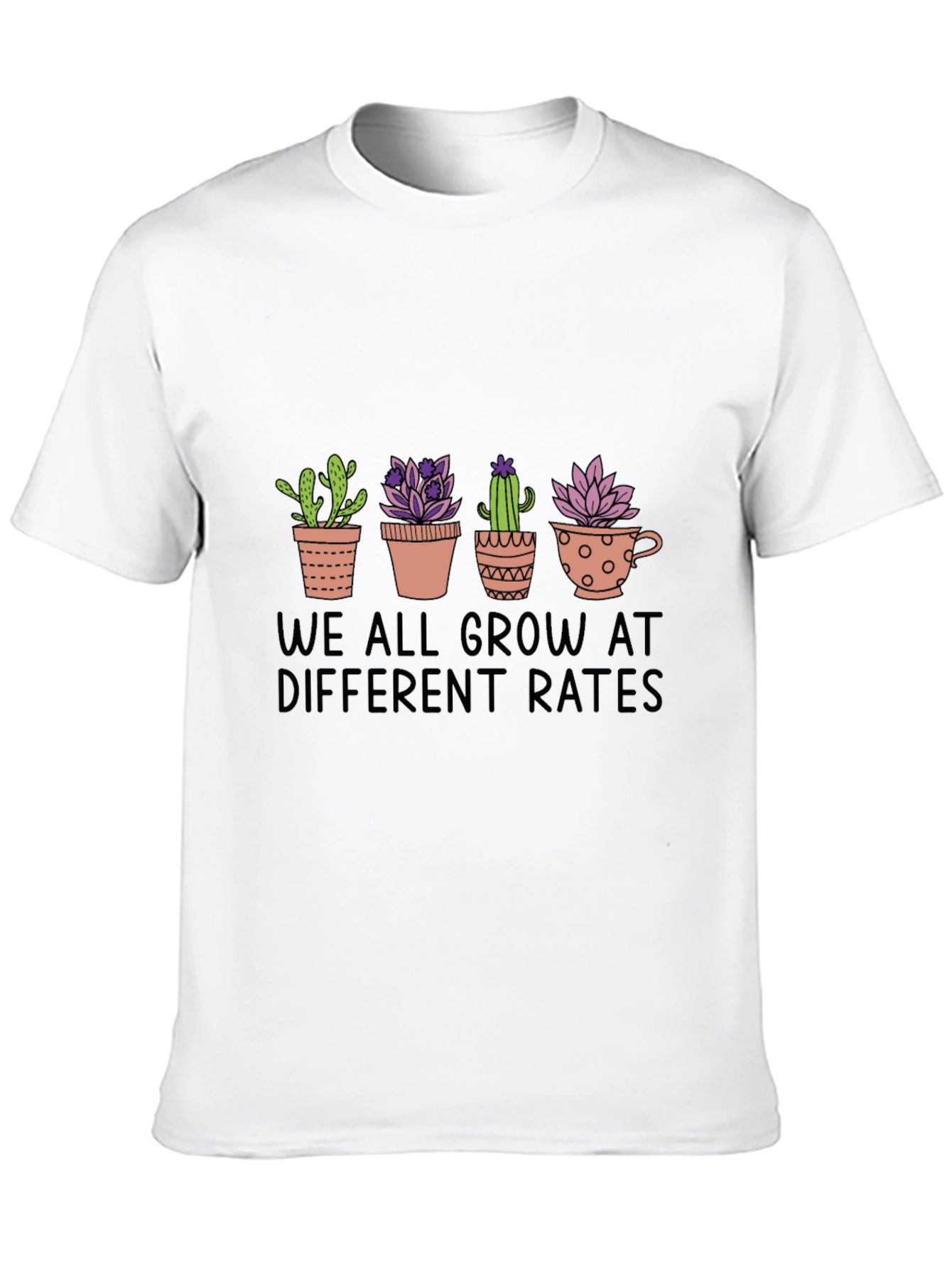 Cactus Potted Plant Graphic Print T-Shirt