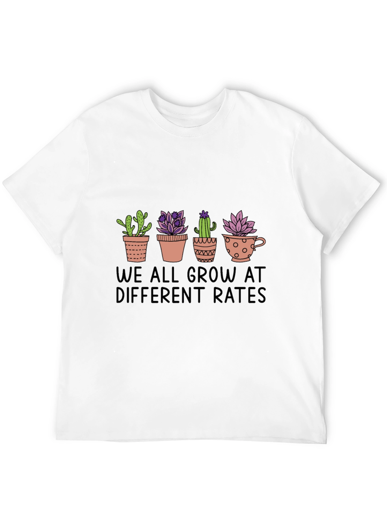 Cactus Potted Plant Graphic Print T-Shirt