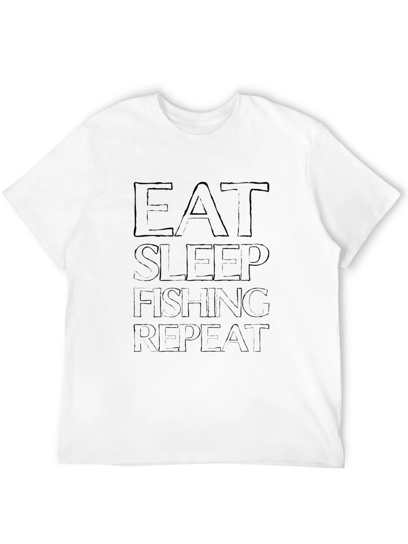 Eat Sleep Fishing Repeat Black T-Shirt
