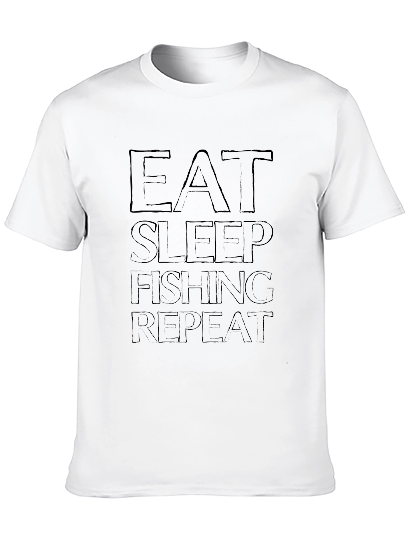 Eat Sleep Fishing Repeat Black T-Shirt