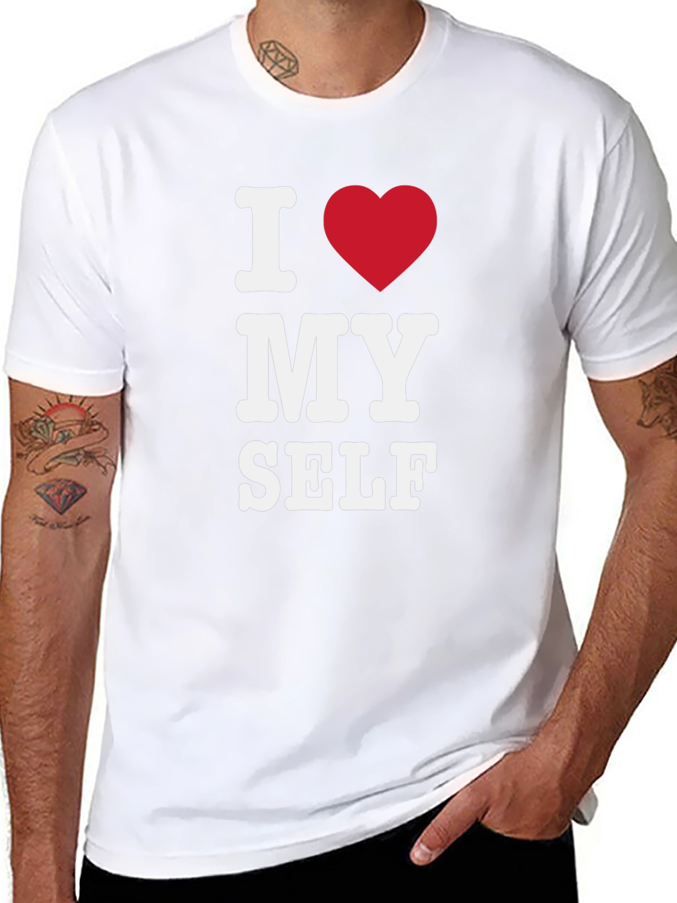 I Heart Myself Black T-Shirt - Bold Statement Tee
