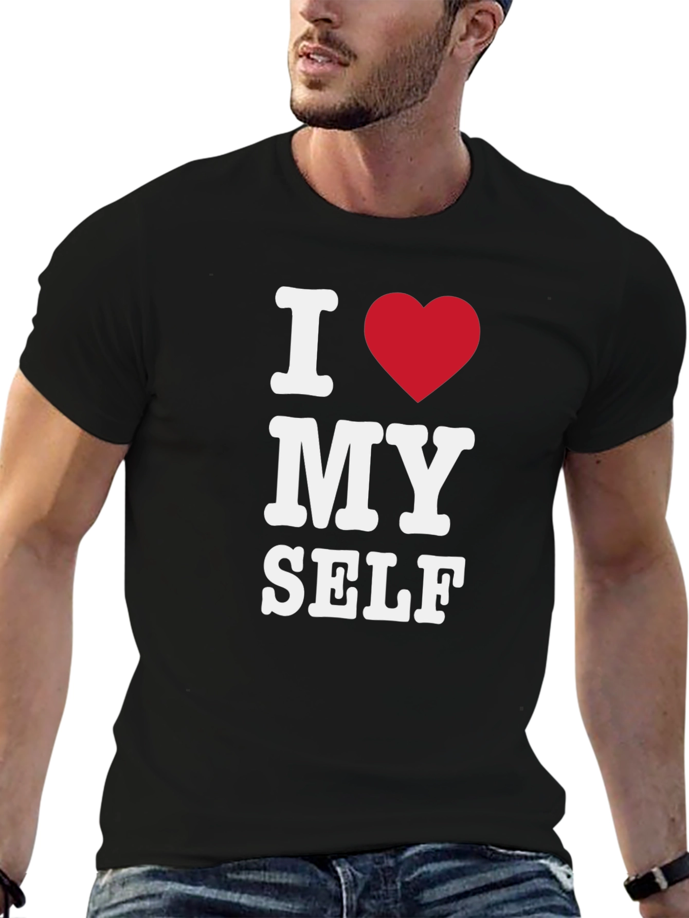 I Heart Myself Black T-Shirt - Bold Statement Tee