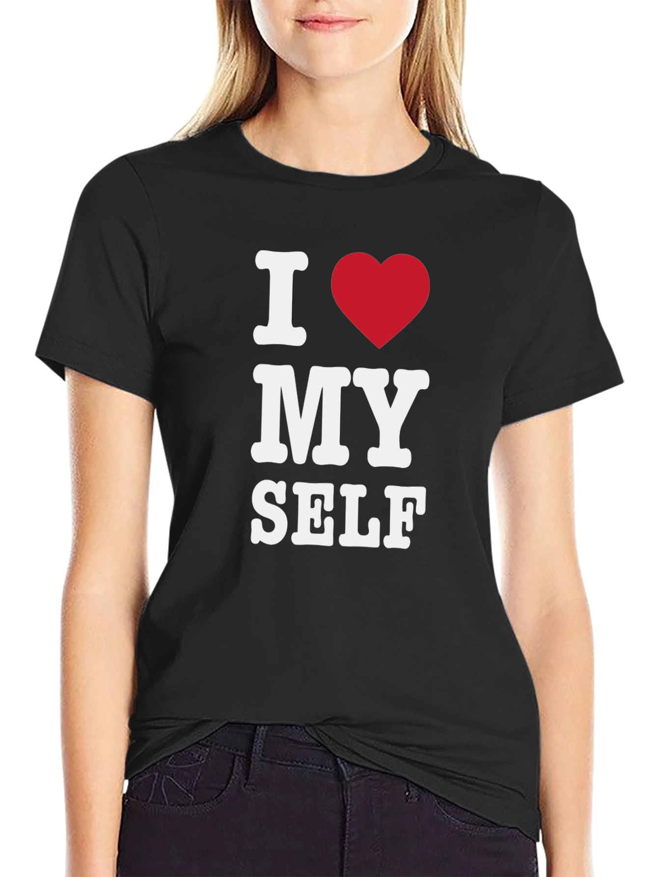 I Heart Myself Black T-Shirt - Bold Statement Tee