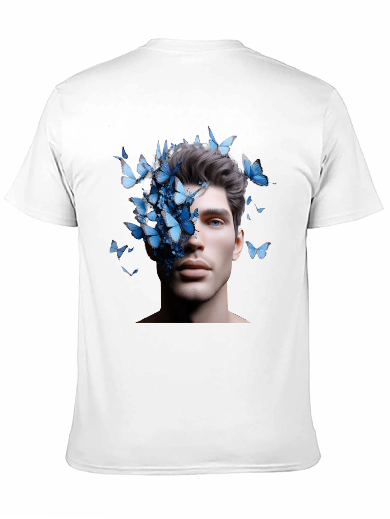 Butterfly Face Graphic Black T-Shirt