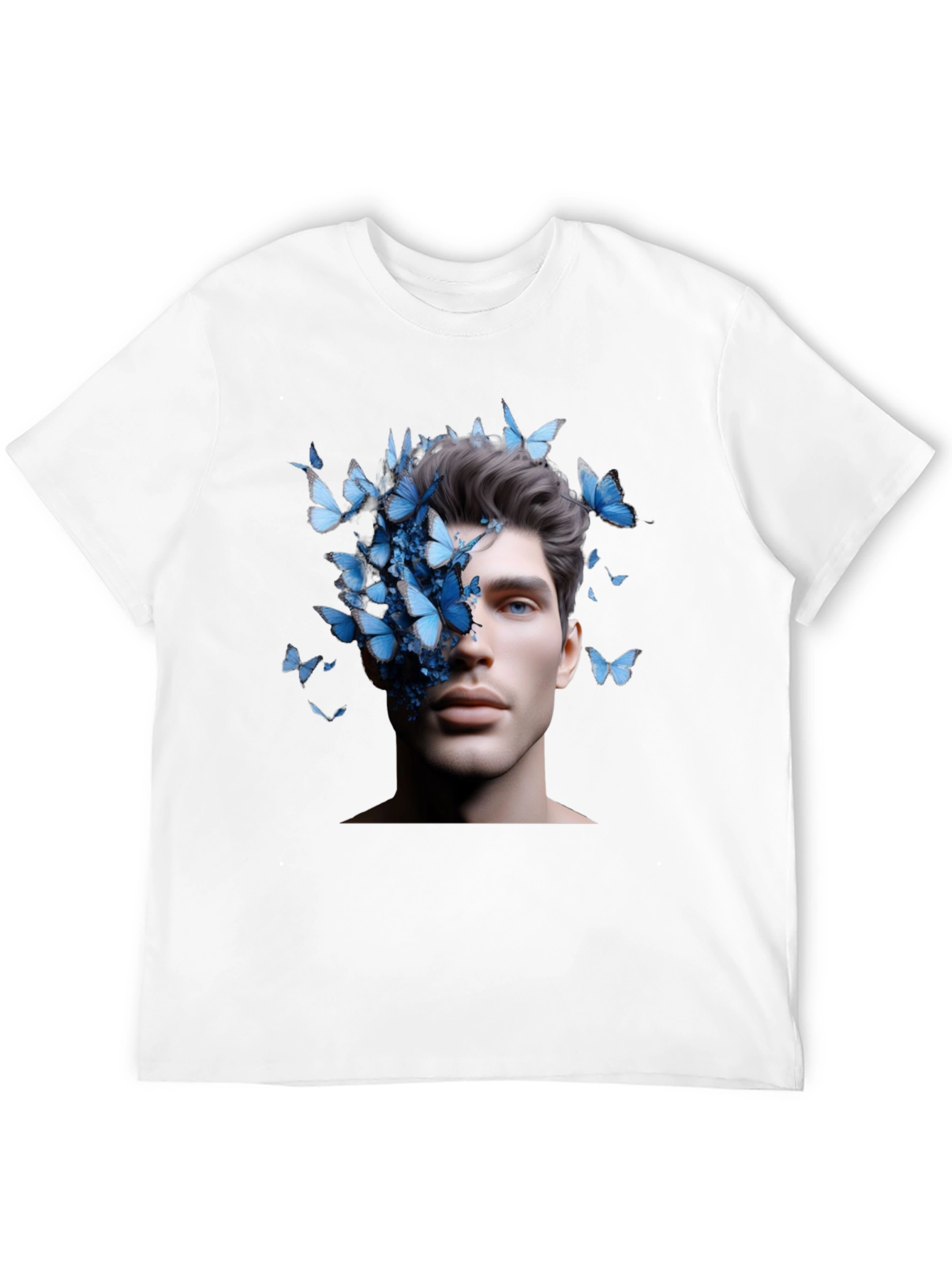 Butterfly Face Graphic Black T-Shirt