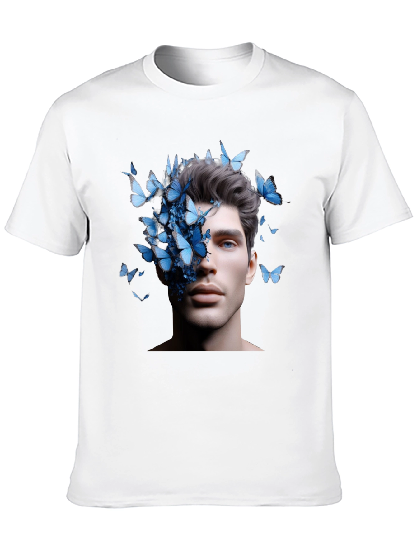 Butterfly Face Graphic Black T-Shirt
