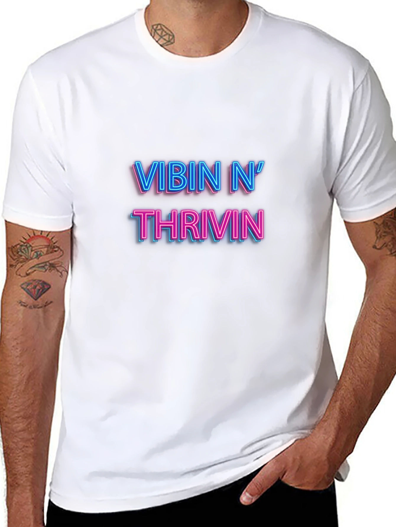 Vibin N Thrivin Black T-Shirt
