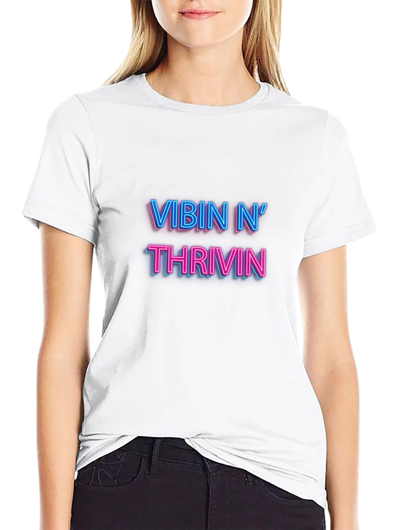 Vibin N Thrivin Black T-Shirt
